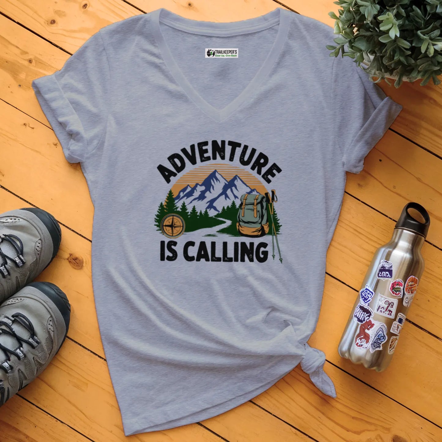 Adventure Is Calling V-Neck T-Shirt