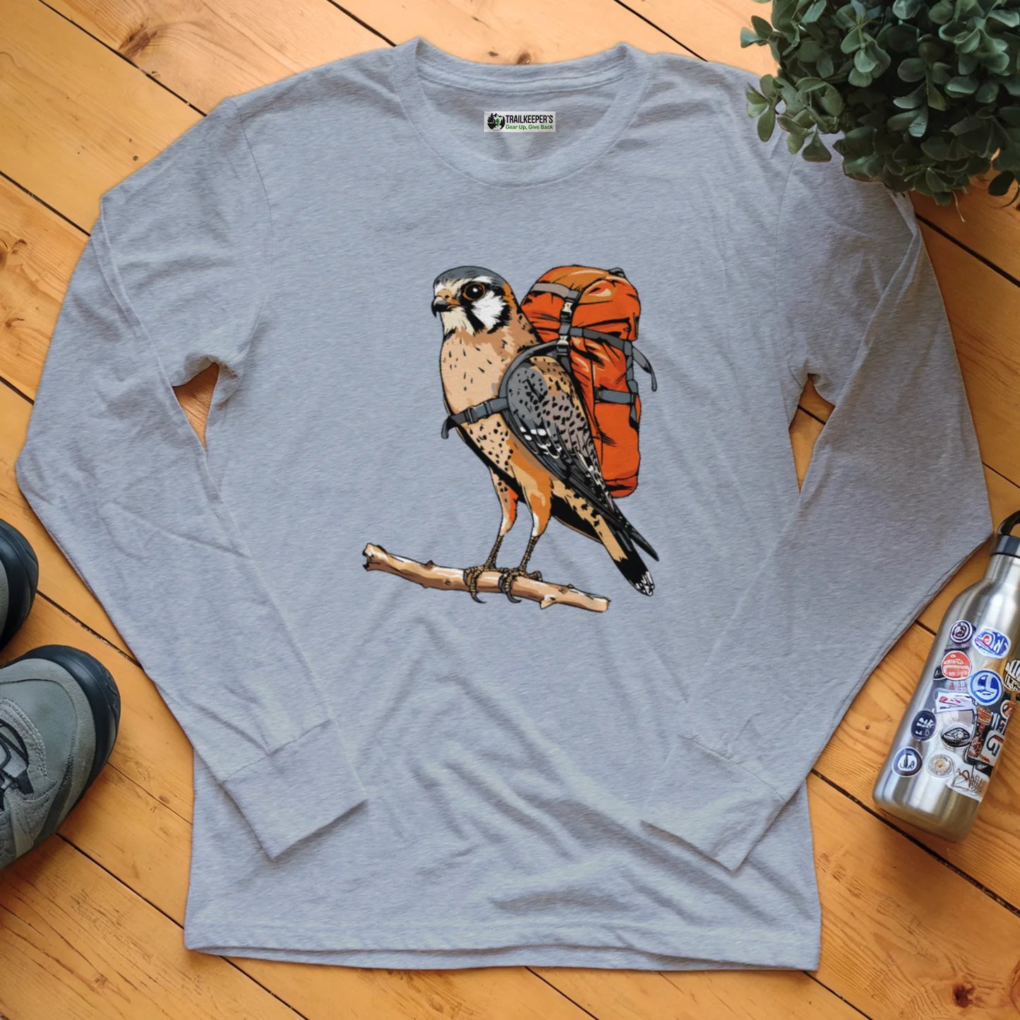 American Kestrel Backpacker Long Sleeve T-Shirt