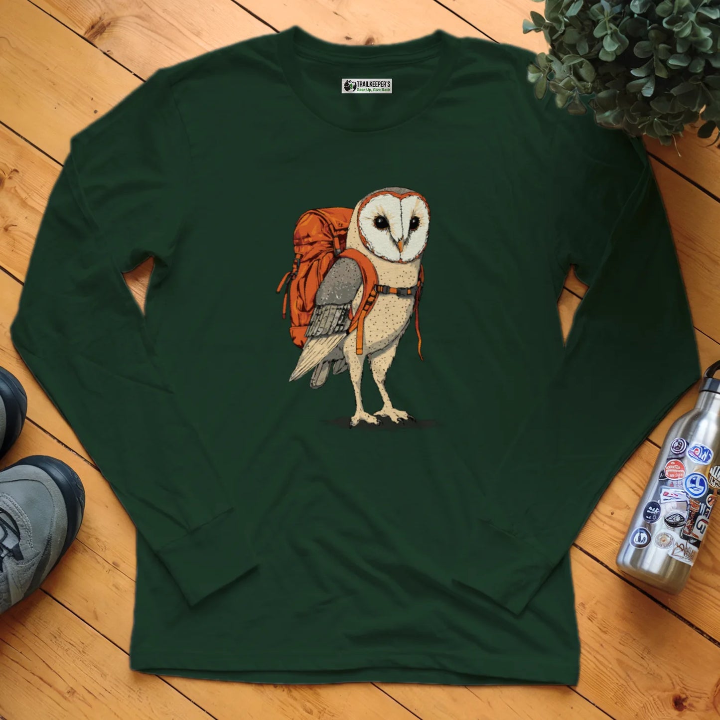 Barn Owl Backpacker Long Sleeve T-Shirt