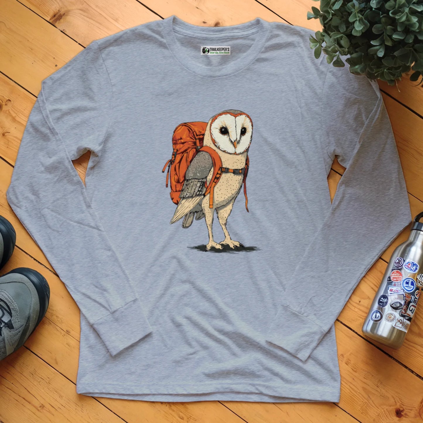 Barn Owl Backpacker Long Sleeve T-Shirt