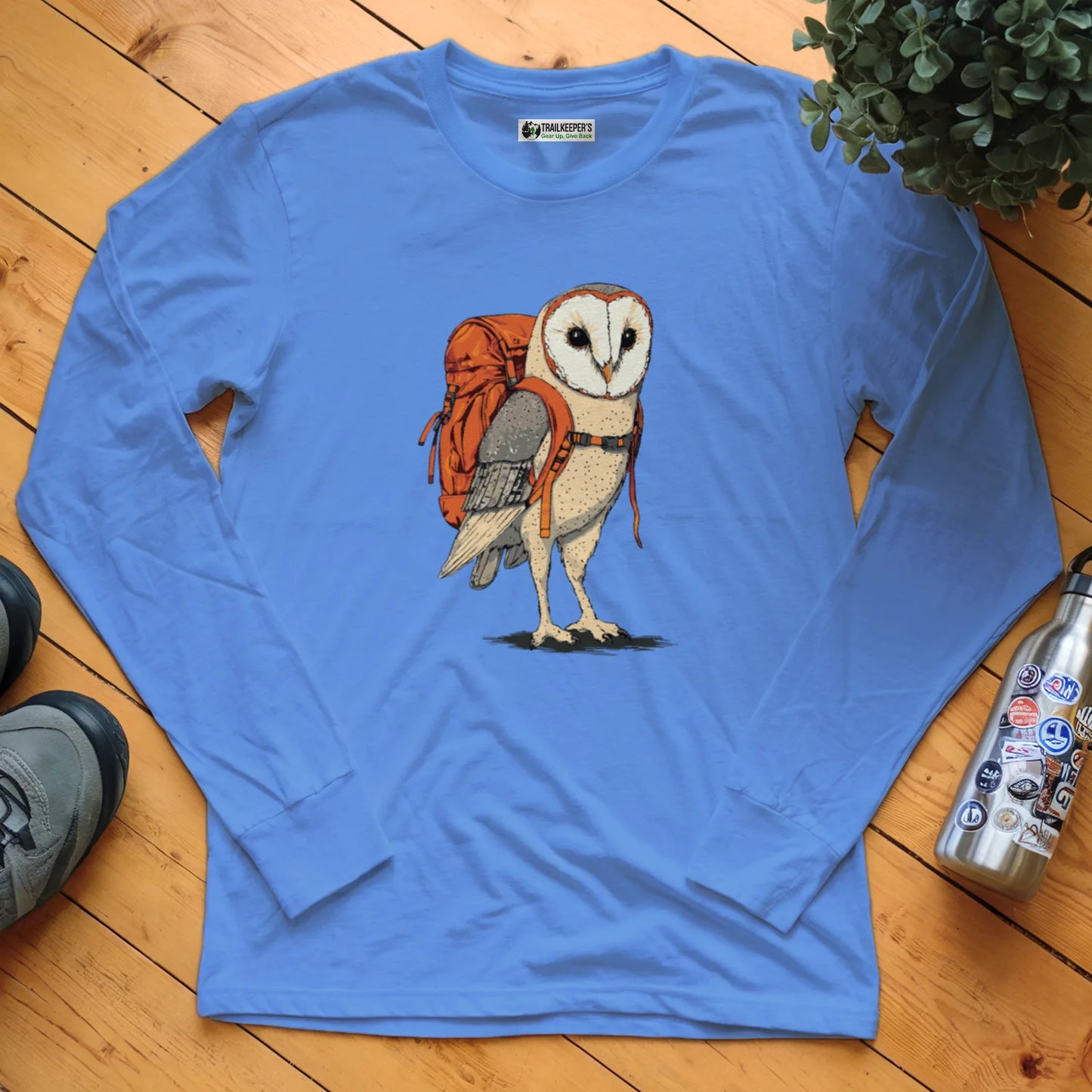 Barn Owl Backpacker Long Sleeve T-Shirt