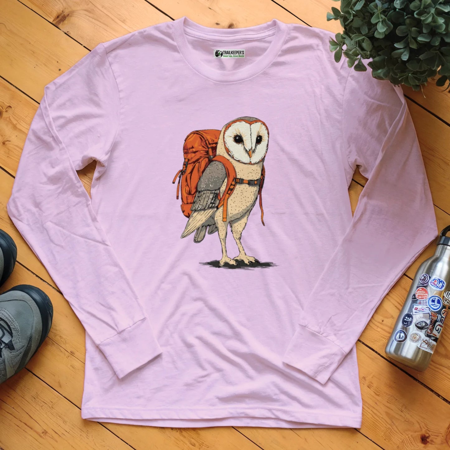 Barn Owl Backpacker Long Sleeve T-Shirt