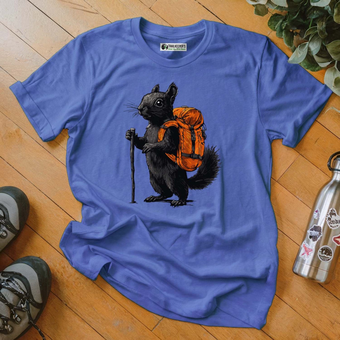 Black Squirrel Backpacker T-Shirt