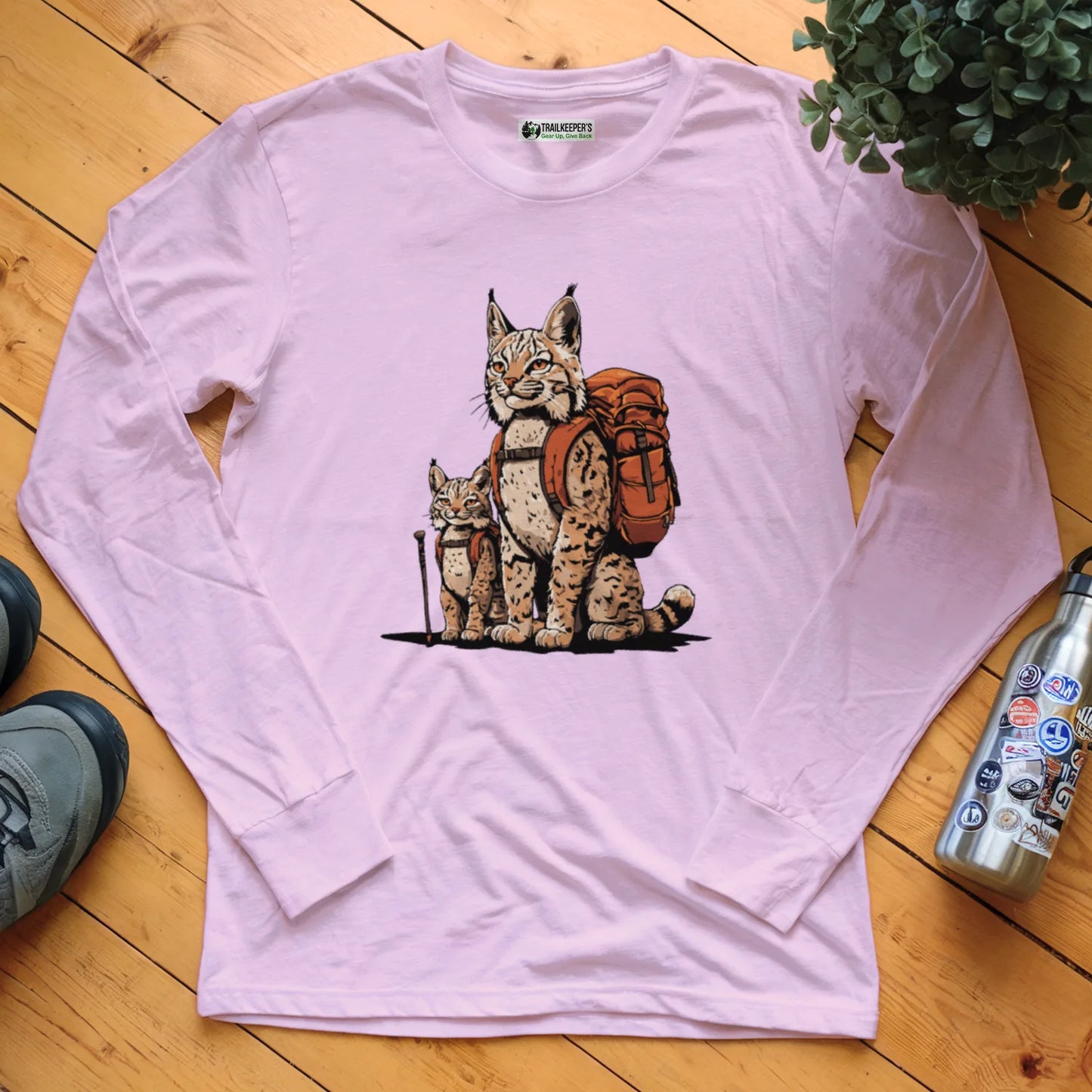Bobcat Backpacker Family Long Sleeve T-Shirt