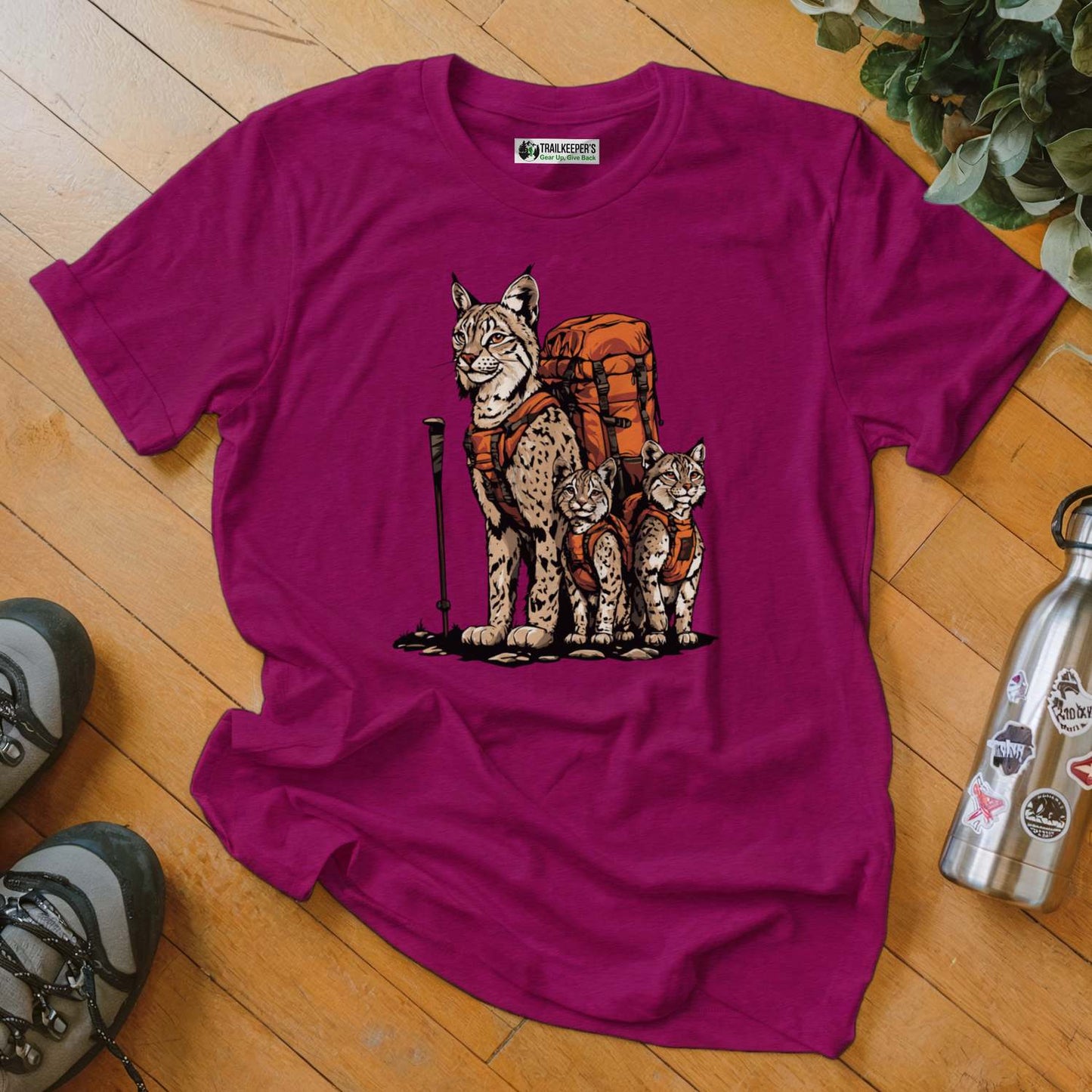 Bobcat Backpacker Family T-Shirt