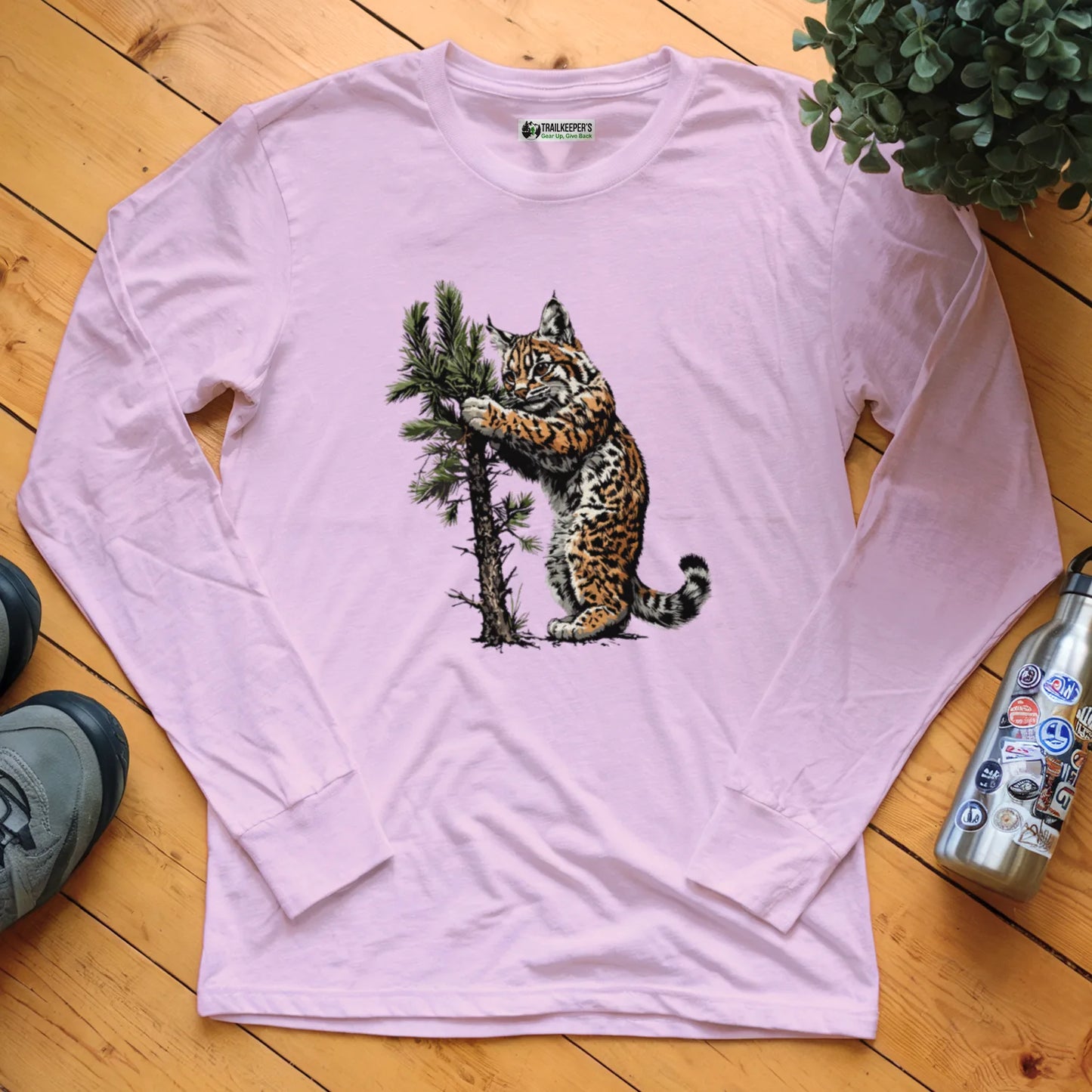 Bobcat Tree Hugger Long Sleeve T-Shirt