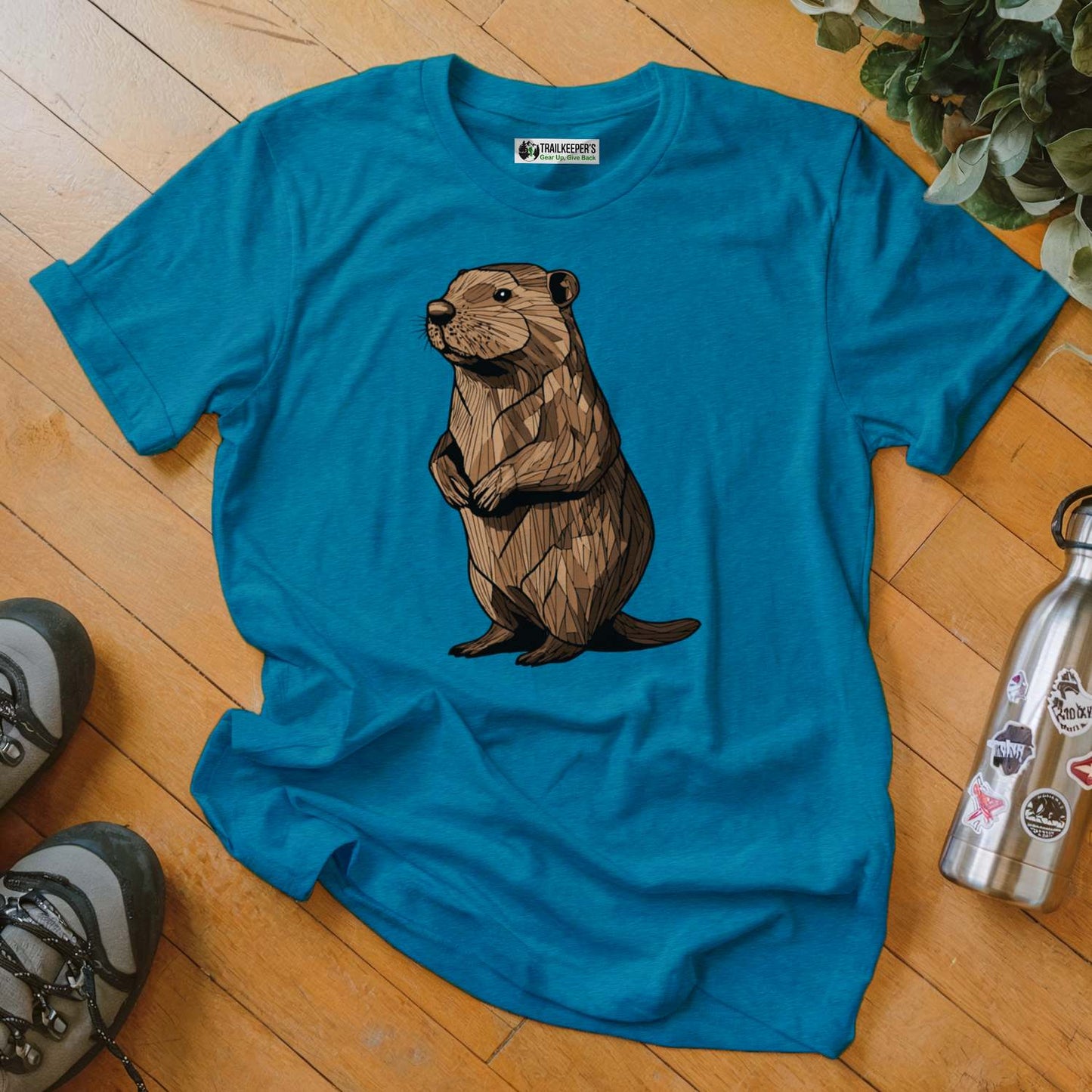 Carved Beaver Statue T-Shirt