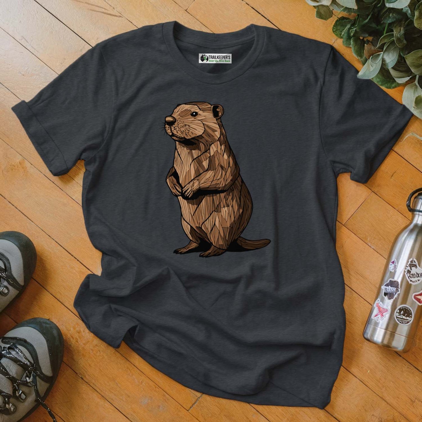 Carved Beaver Statue T-Shirt