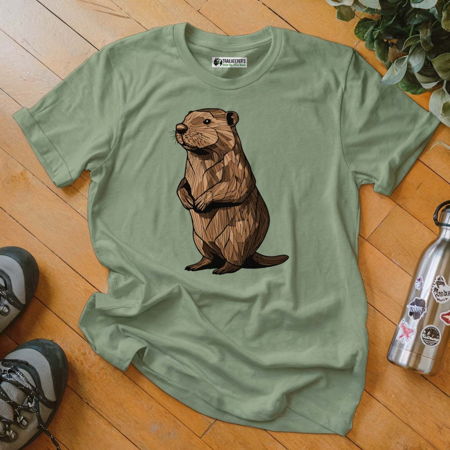 Carved Beaver Statue T-Shirt