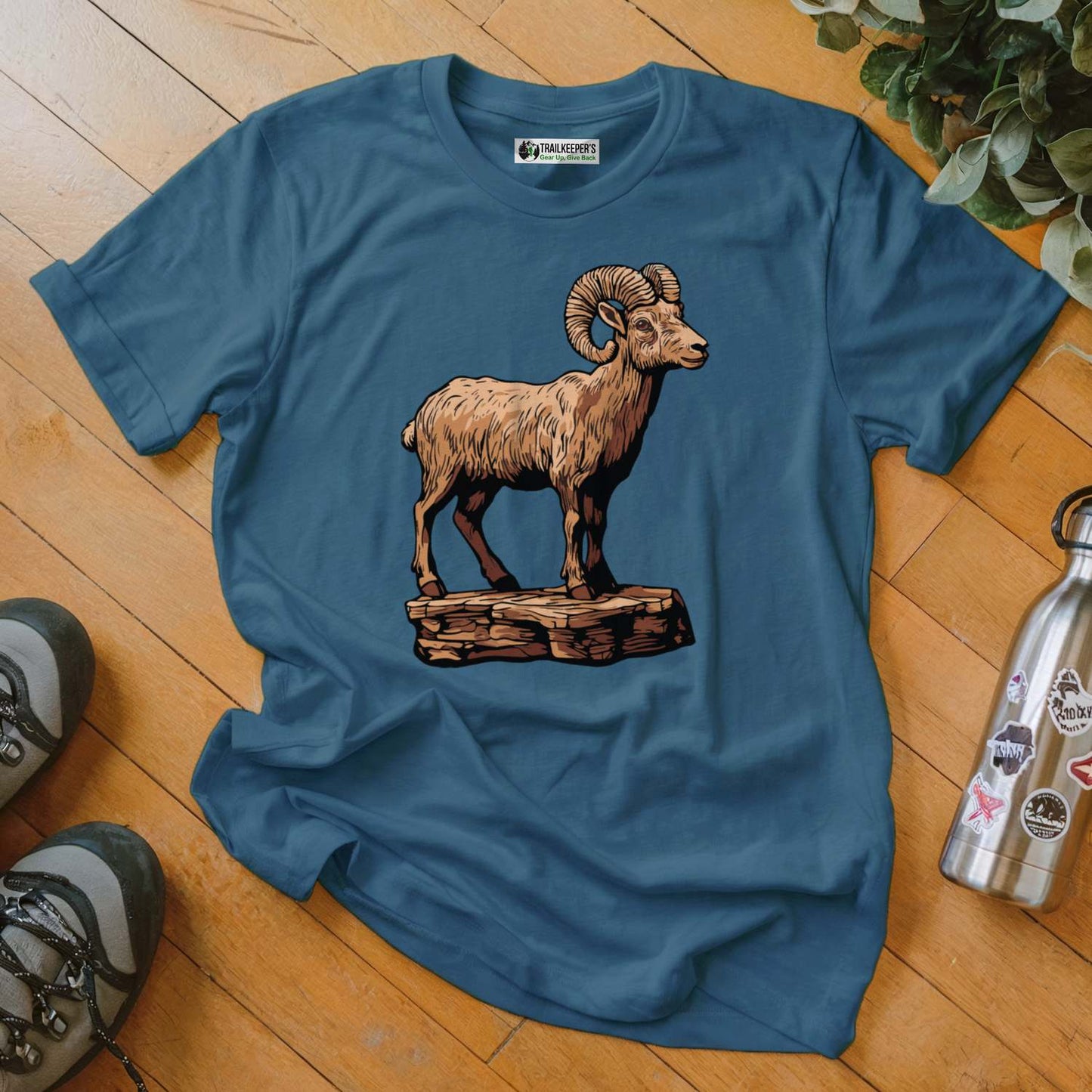 Carved Bighorn Ram Statue T-Shirt