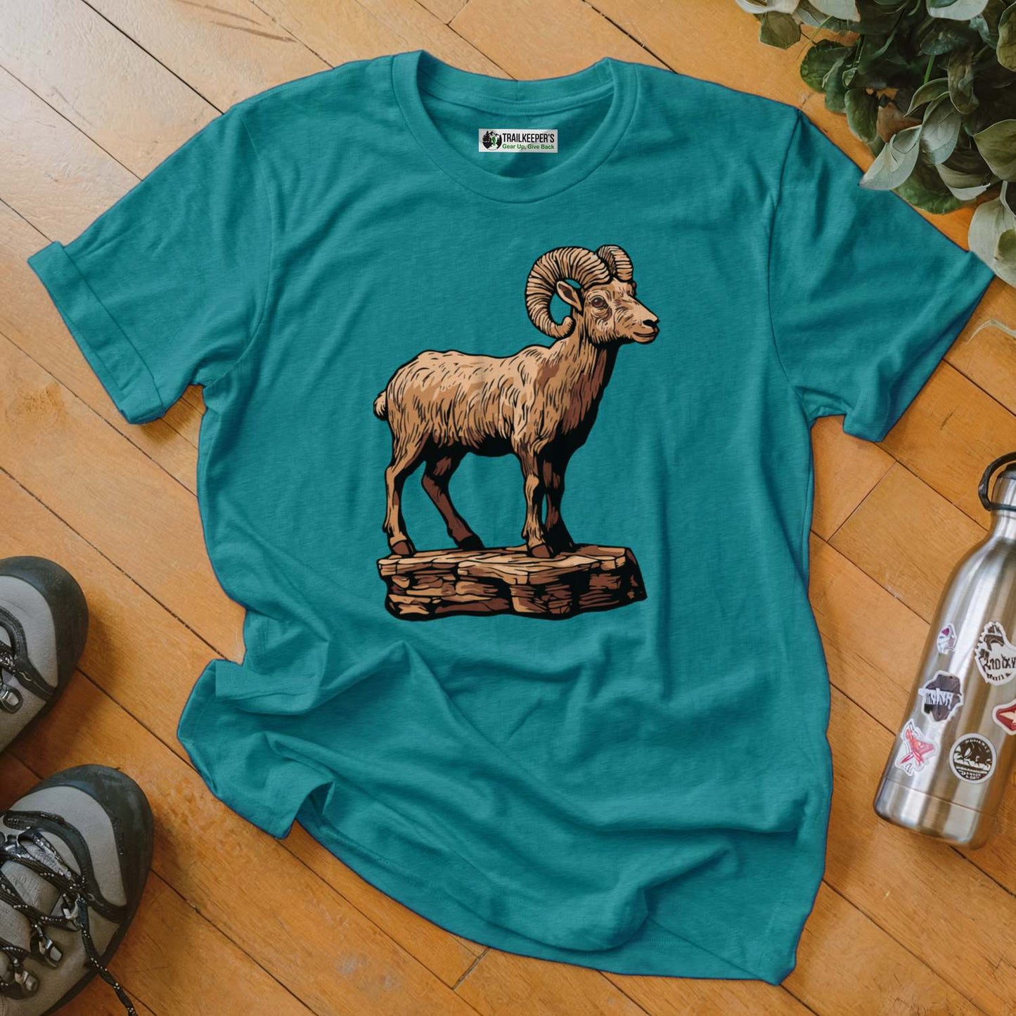 Carved Bighorn Ram Statue T-Shirt