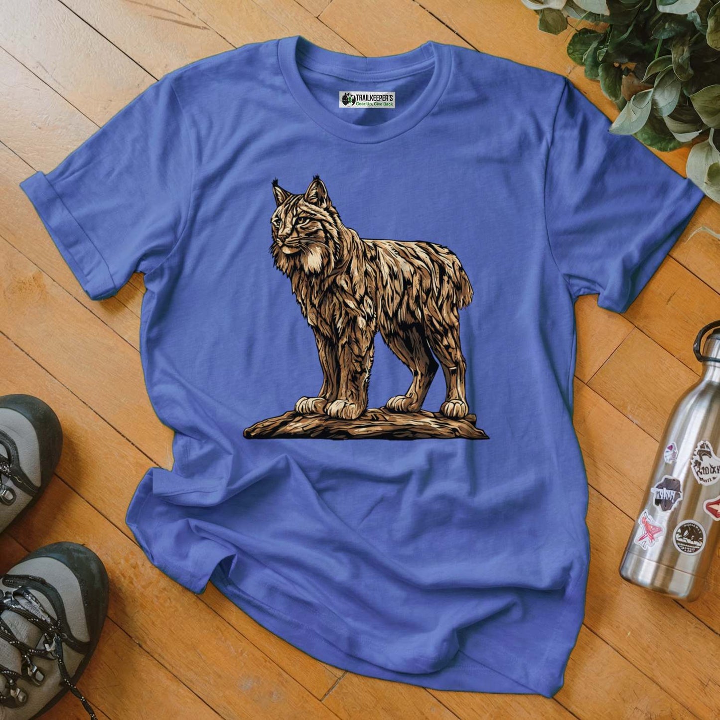 Carved Bobcat Statue T-Shirt