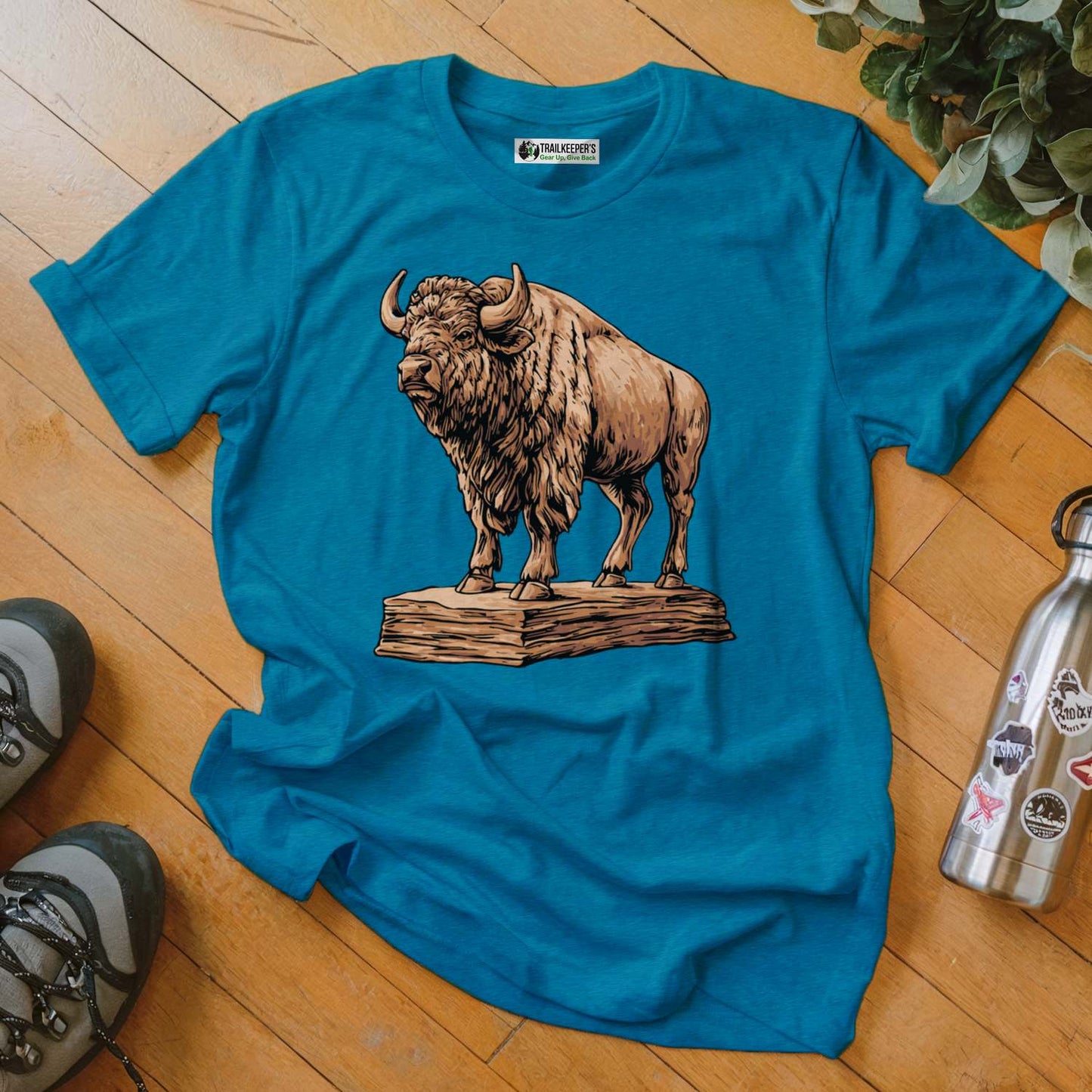 Carved Buffalo Statue T-Shirt