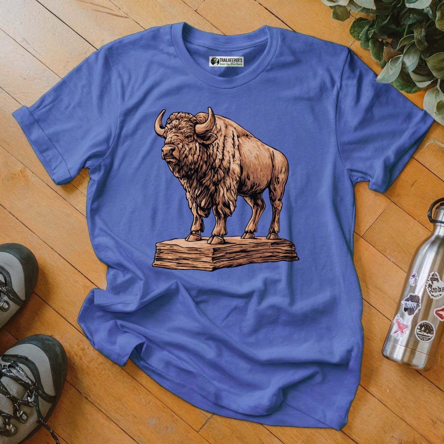 Carved Buffalo Statue T-Shirt