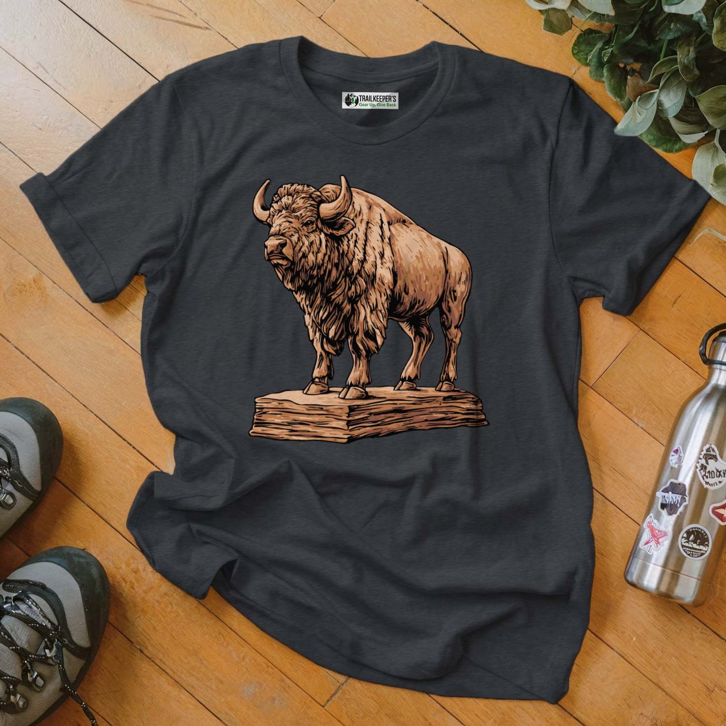 Carved Buffalo Statue T-Shirt