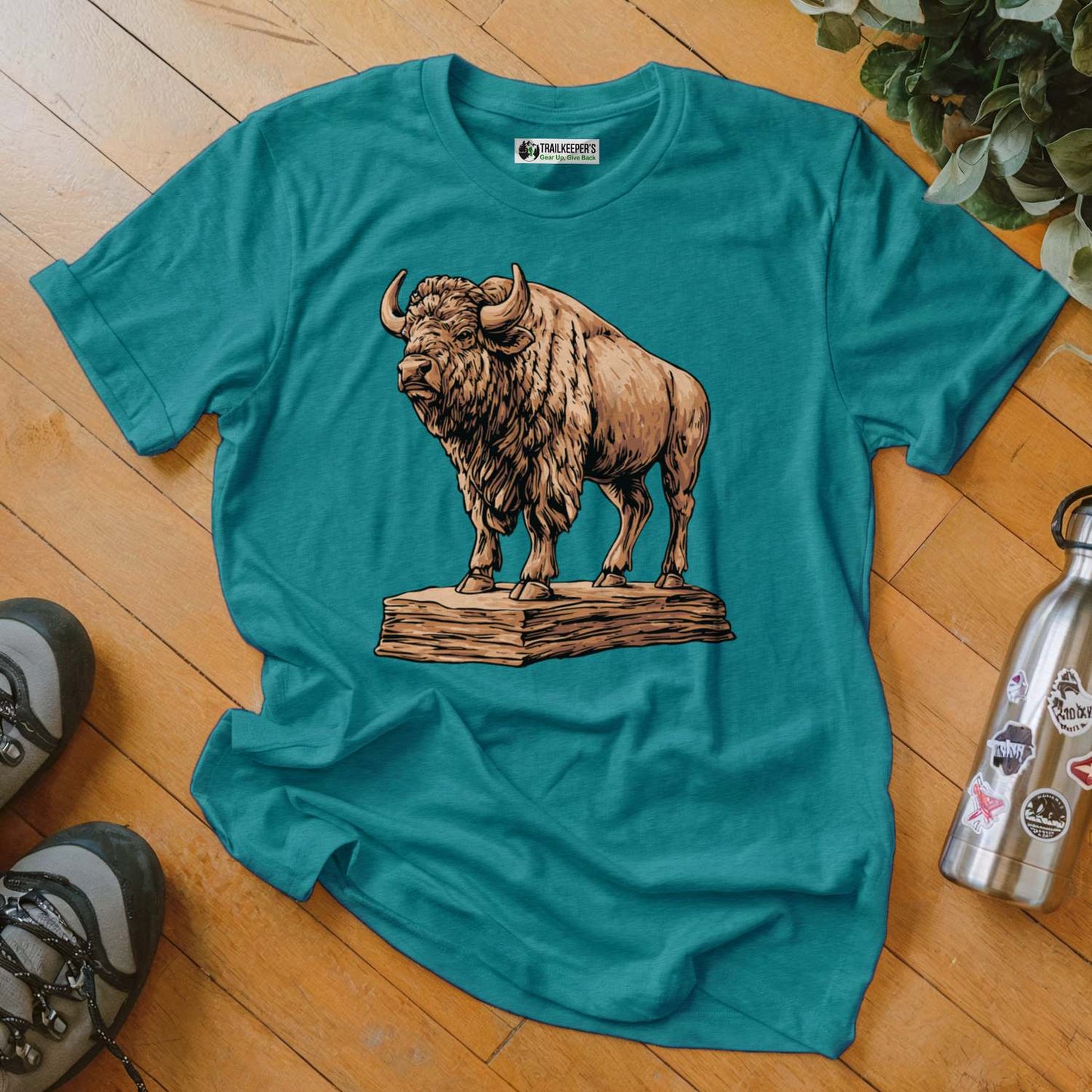 Carved Buffalo Statue T-Shirt
