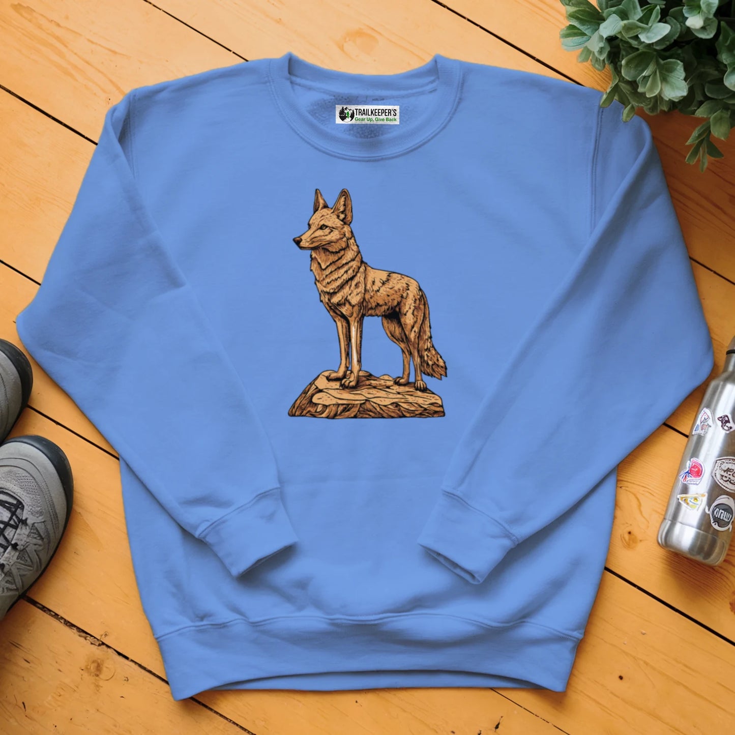 Carved Coyote Statue Sweatshirt