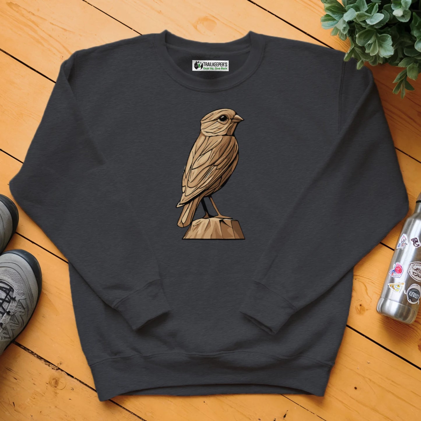 Carved Finch Statue Sweatshirt