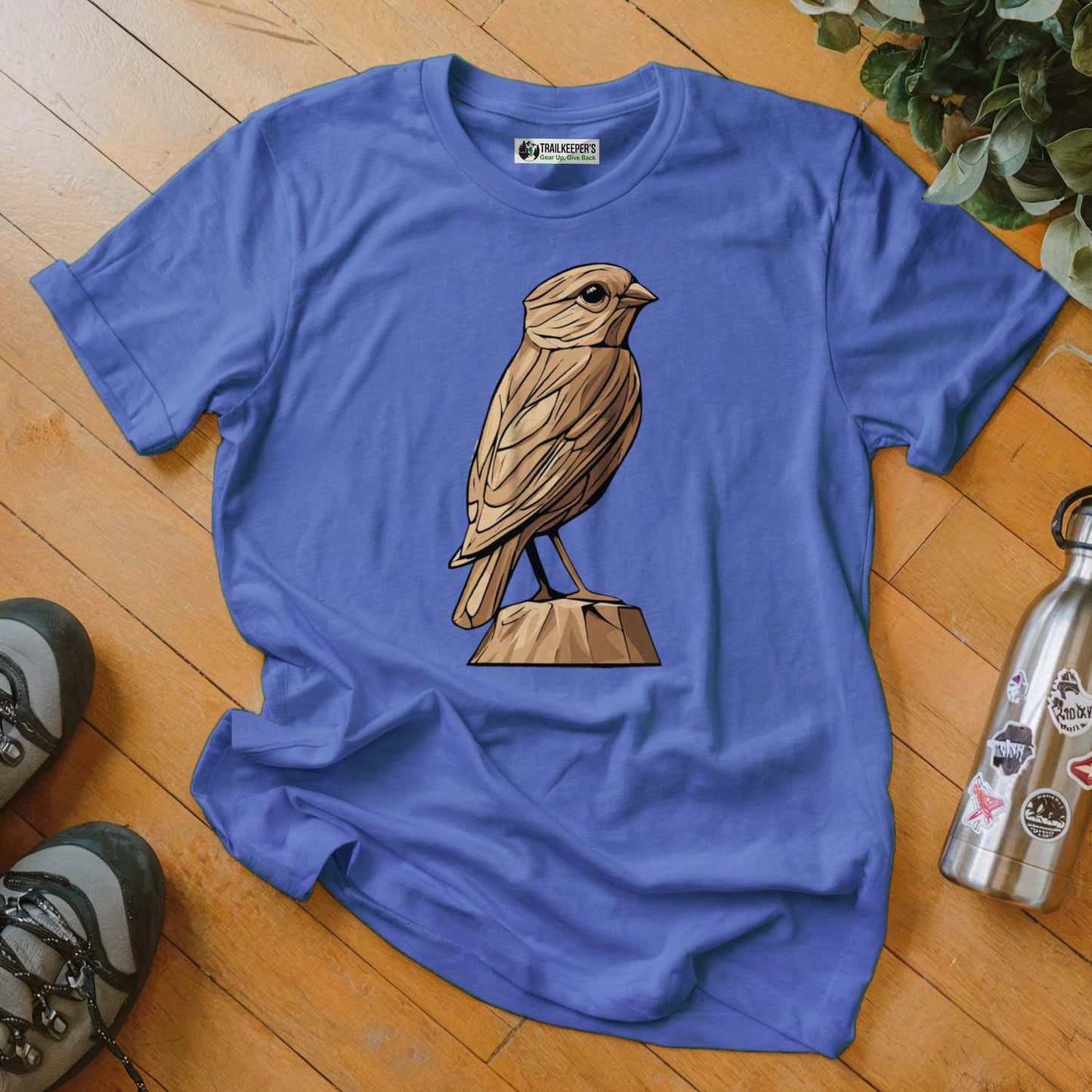 Carved Finch Statue T-Shirt