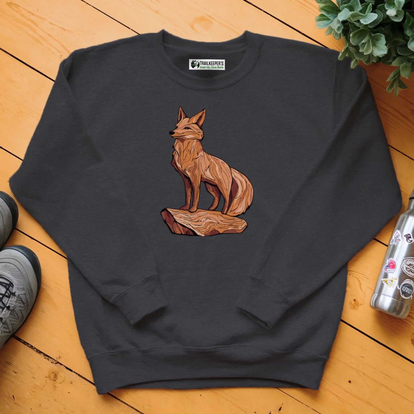 Carved Fox Statue Sweatshirt