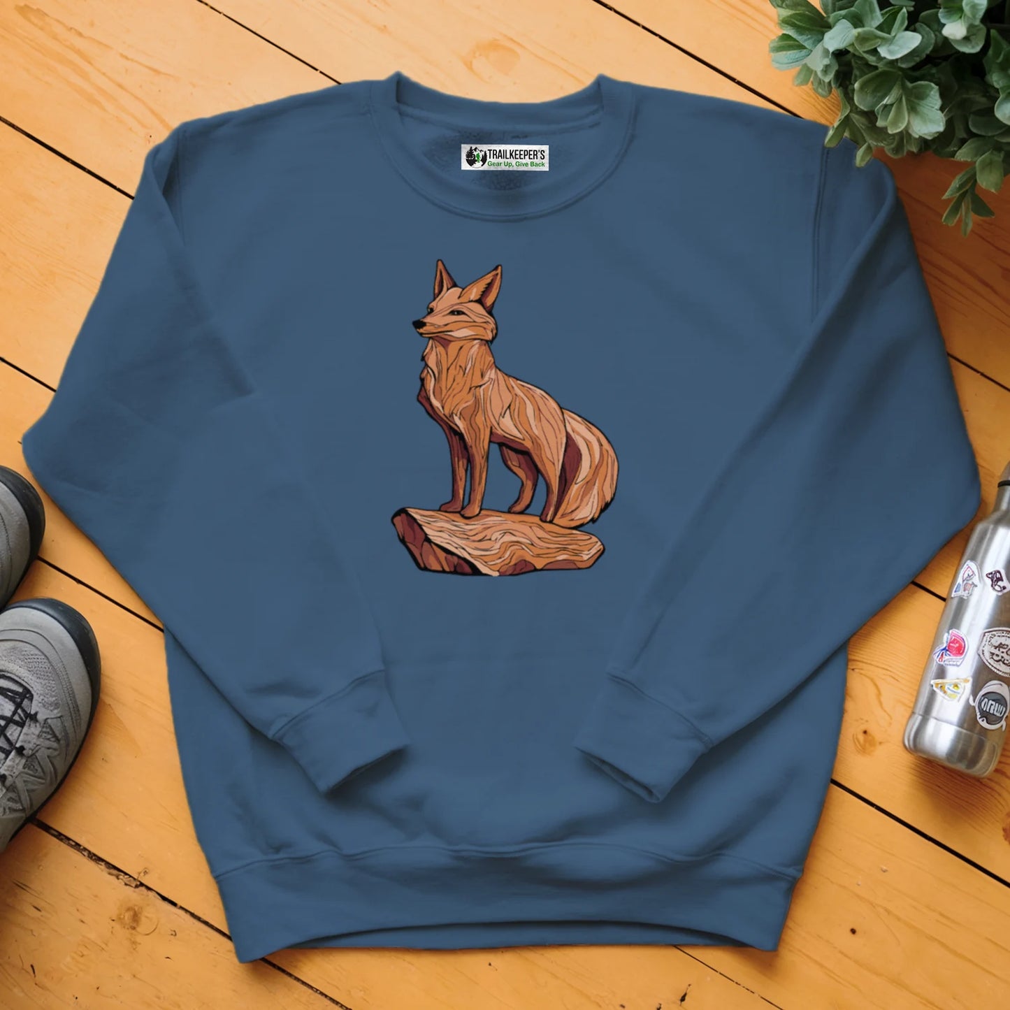 Carved Fox Statue Sweatshirt