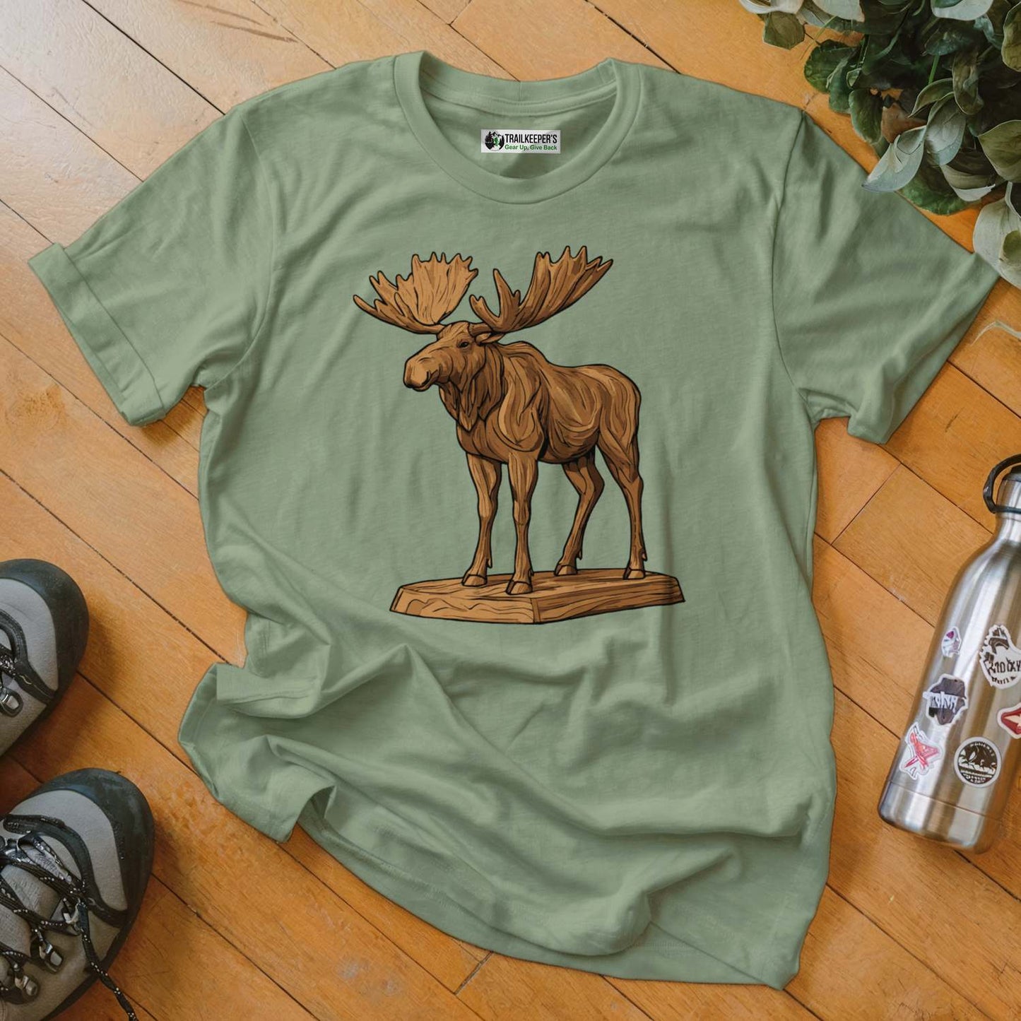 Carved Moose Statue T-Shirt