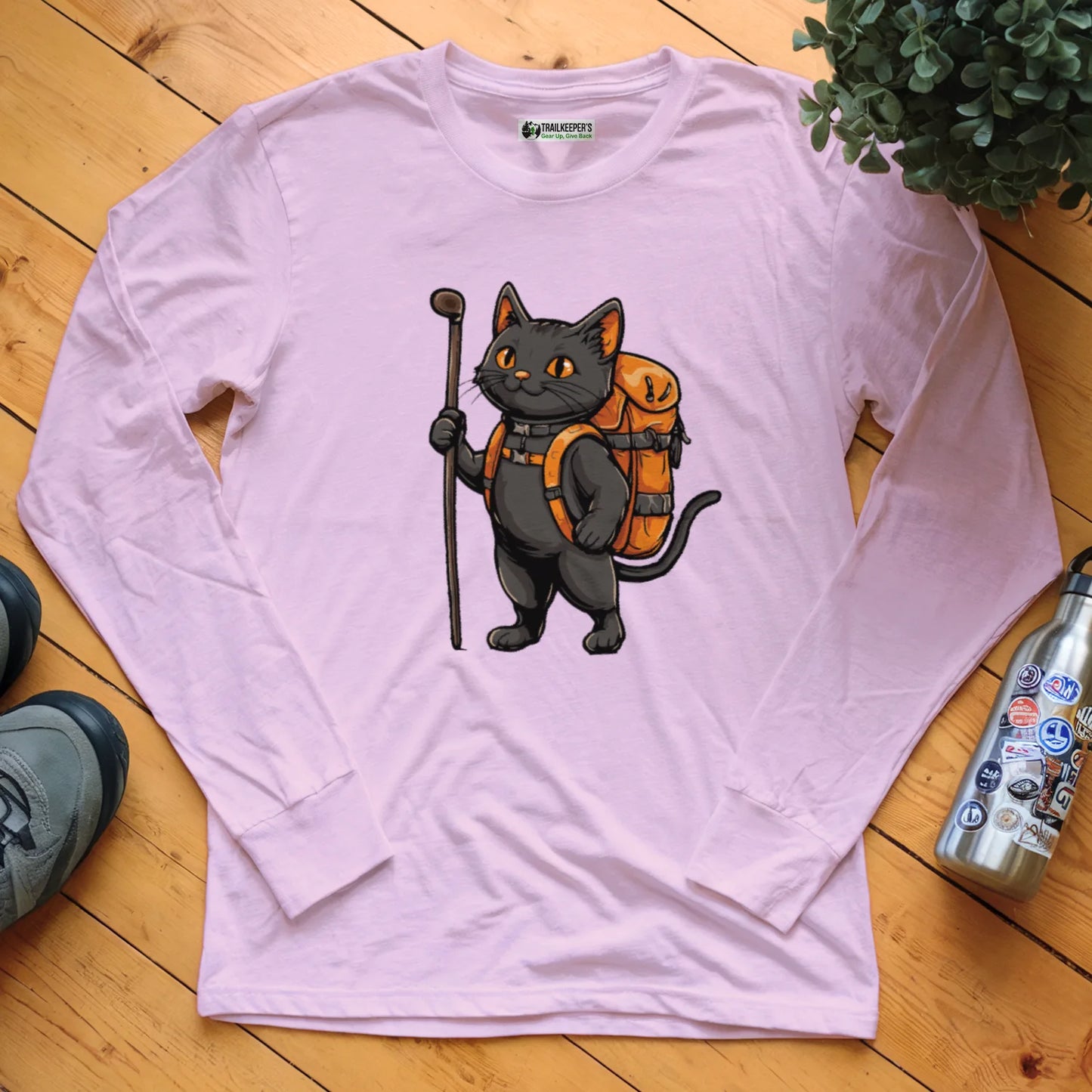 Cat Backpacker Long Sleeve T-Shirt
