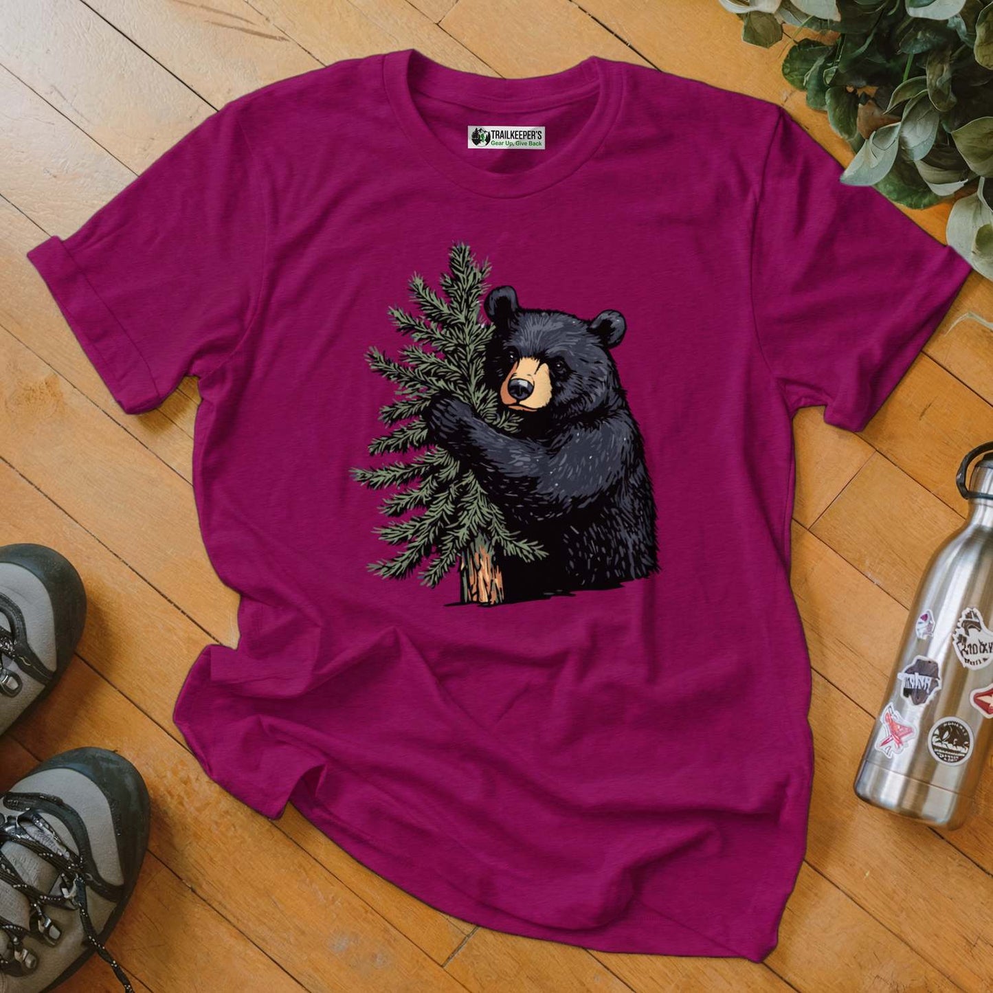 Black Bear Tree Hugger T-Shirt