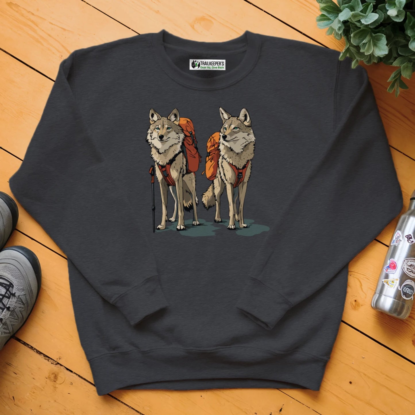 Coyote Backpacker Couple Sweatshirt