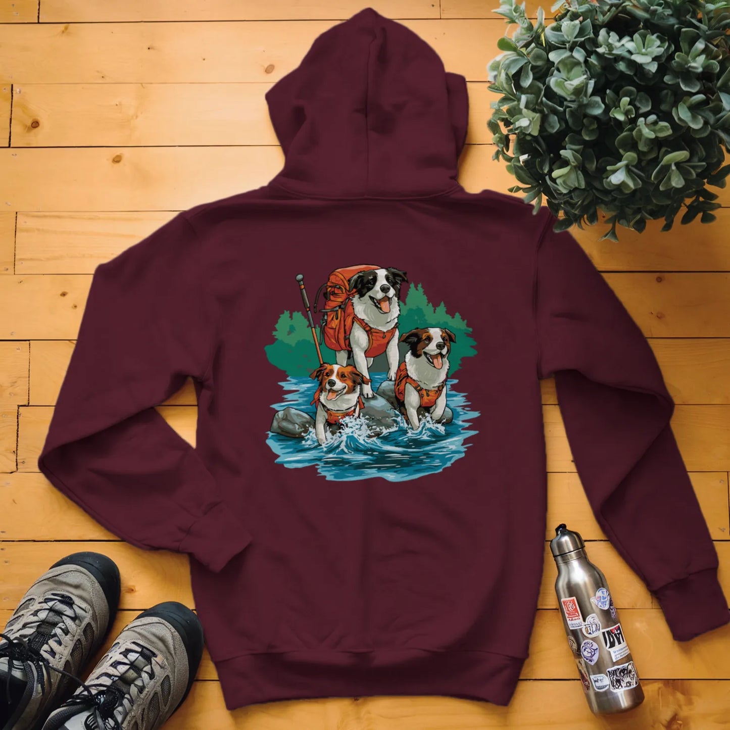 Dog Backpacker Family Hoodie