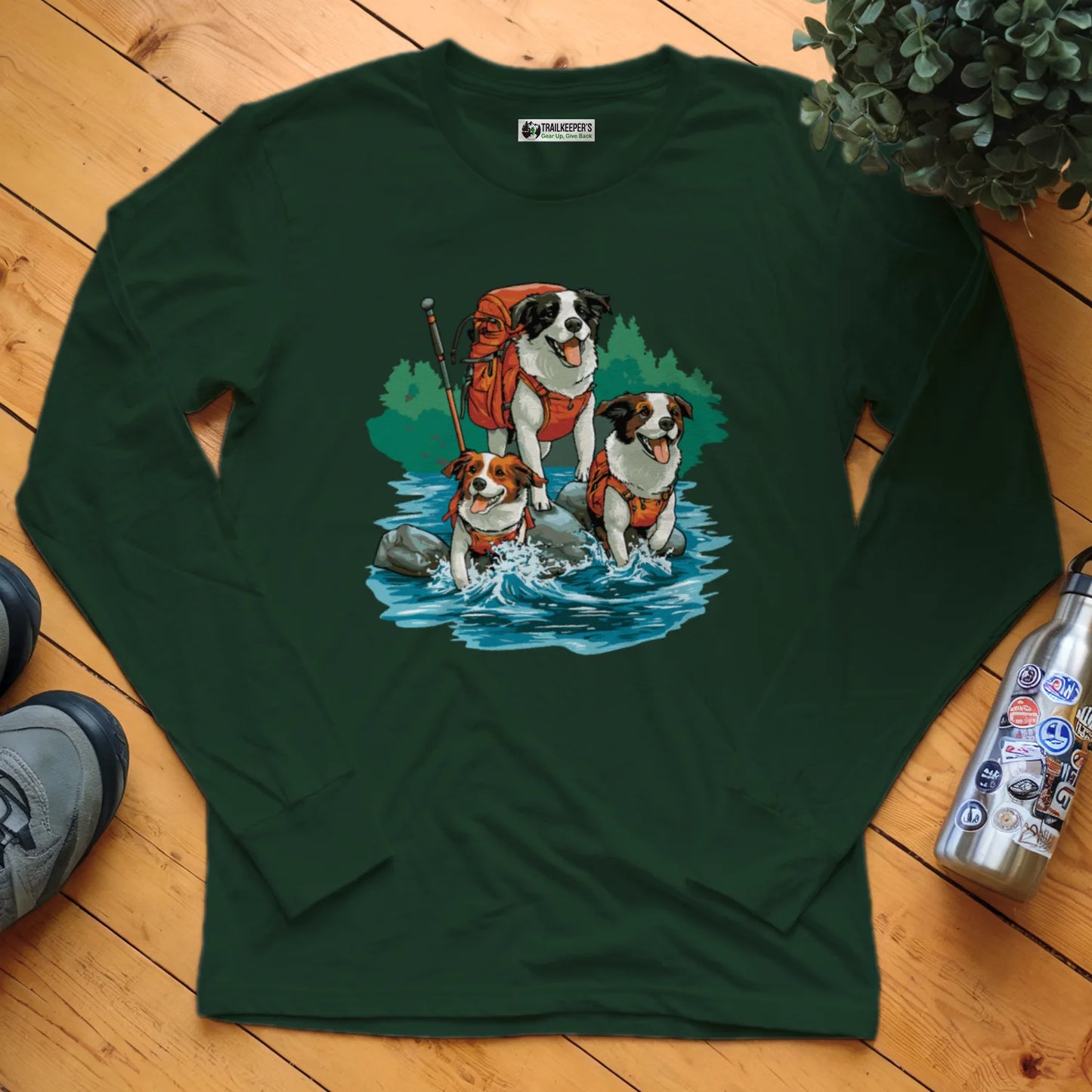 Dog Backpacker Family Long Sleeve T-Shirt