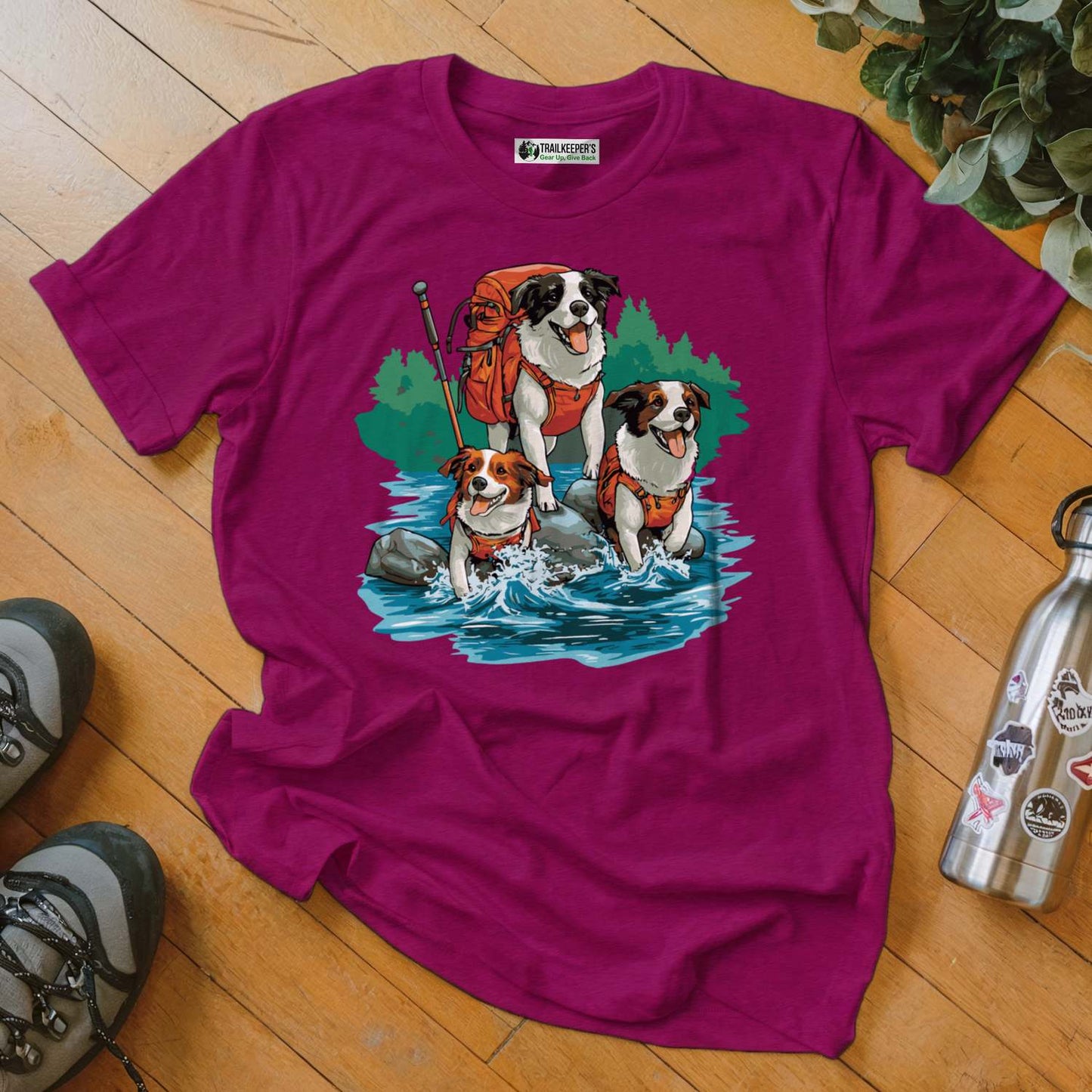 Dog Backpacker Family T-Shirt