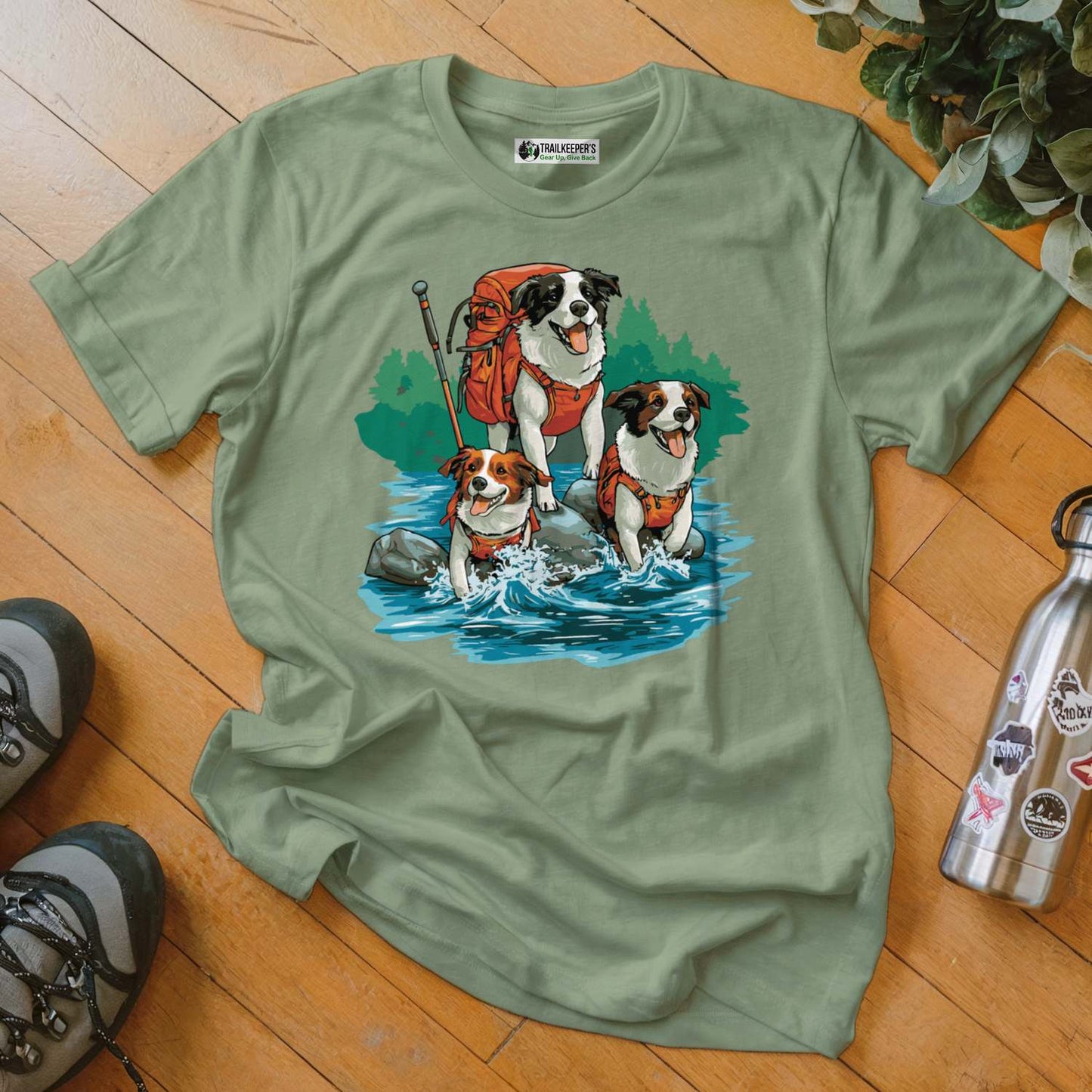 Dog Backpacker Family T-Shirt
