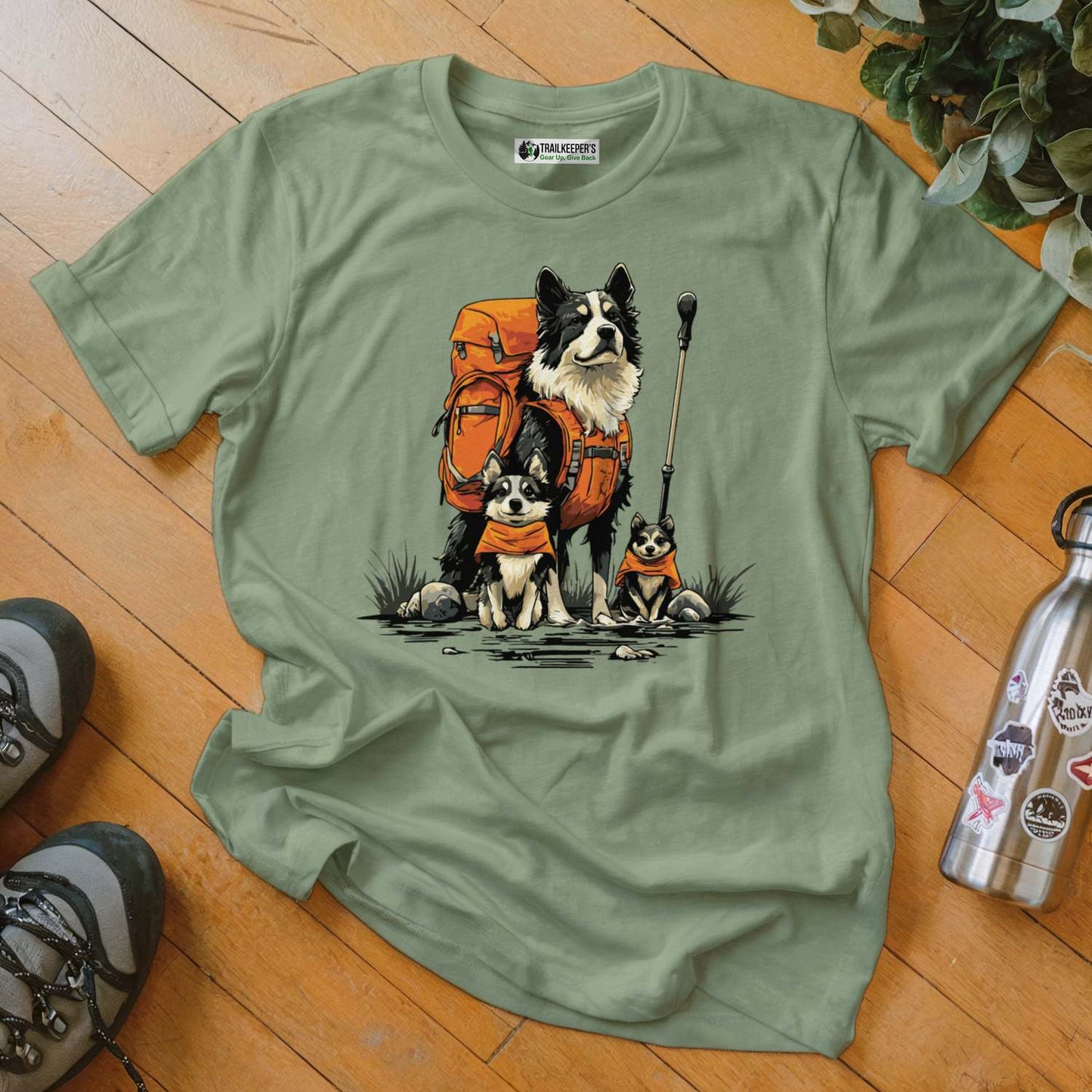 Dog Backpacker Family T-Shirt