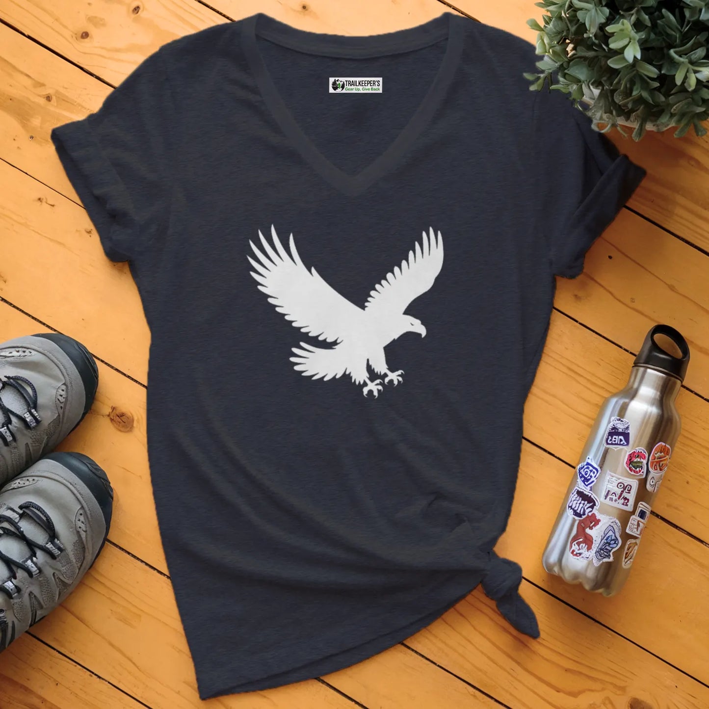 Eagle Silhouette V-Neck T-Shirt