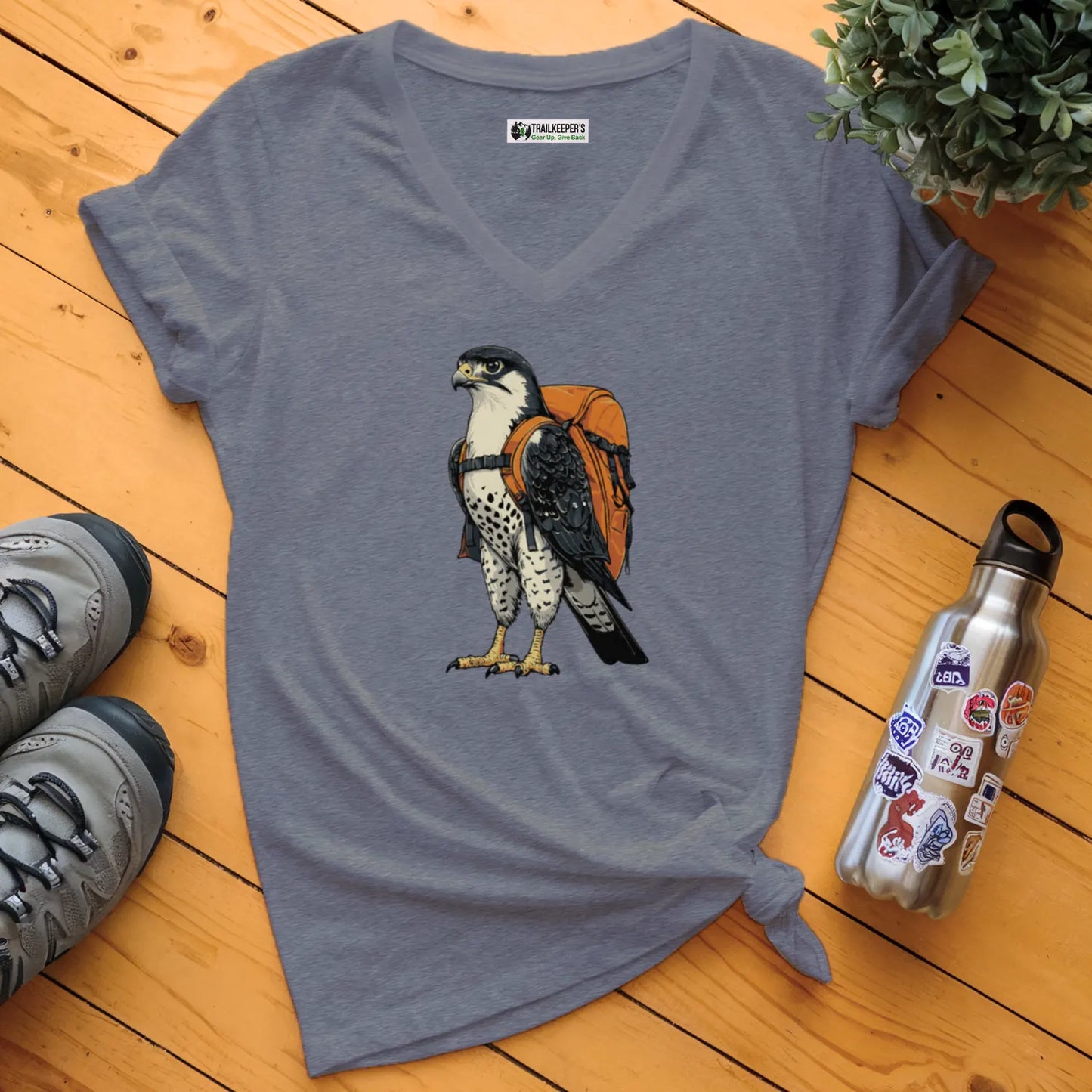 Falcon Backpacker V-Neck T-Shirt