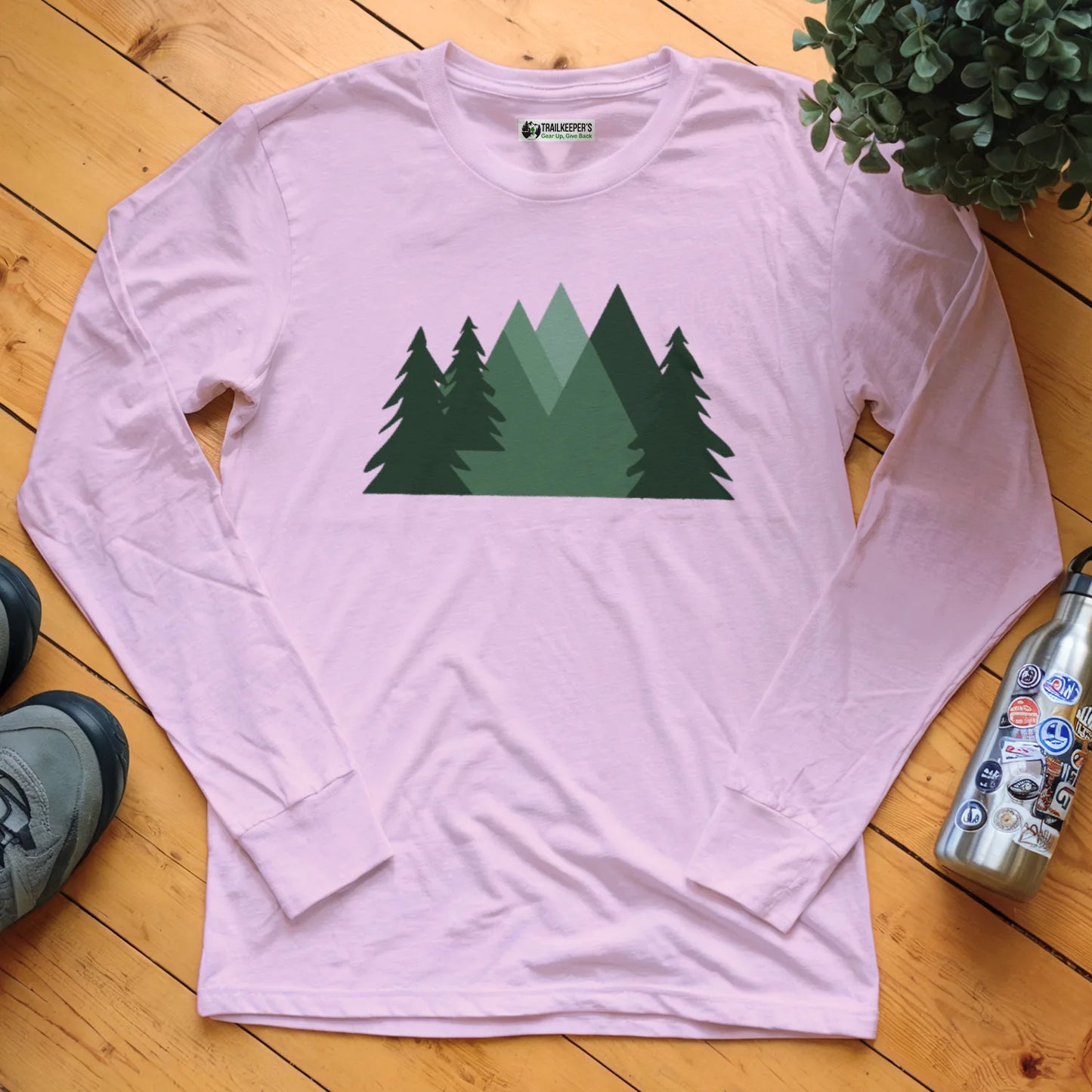 Forest & Mountains Silhouette Long Sleeve T-Shirt