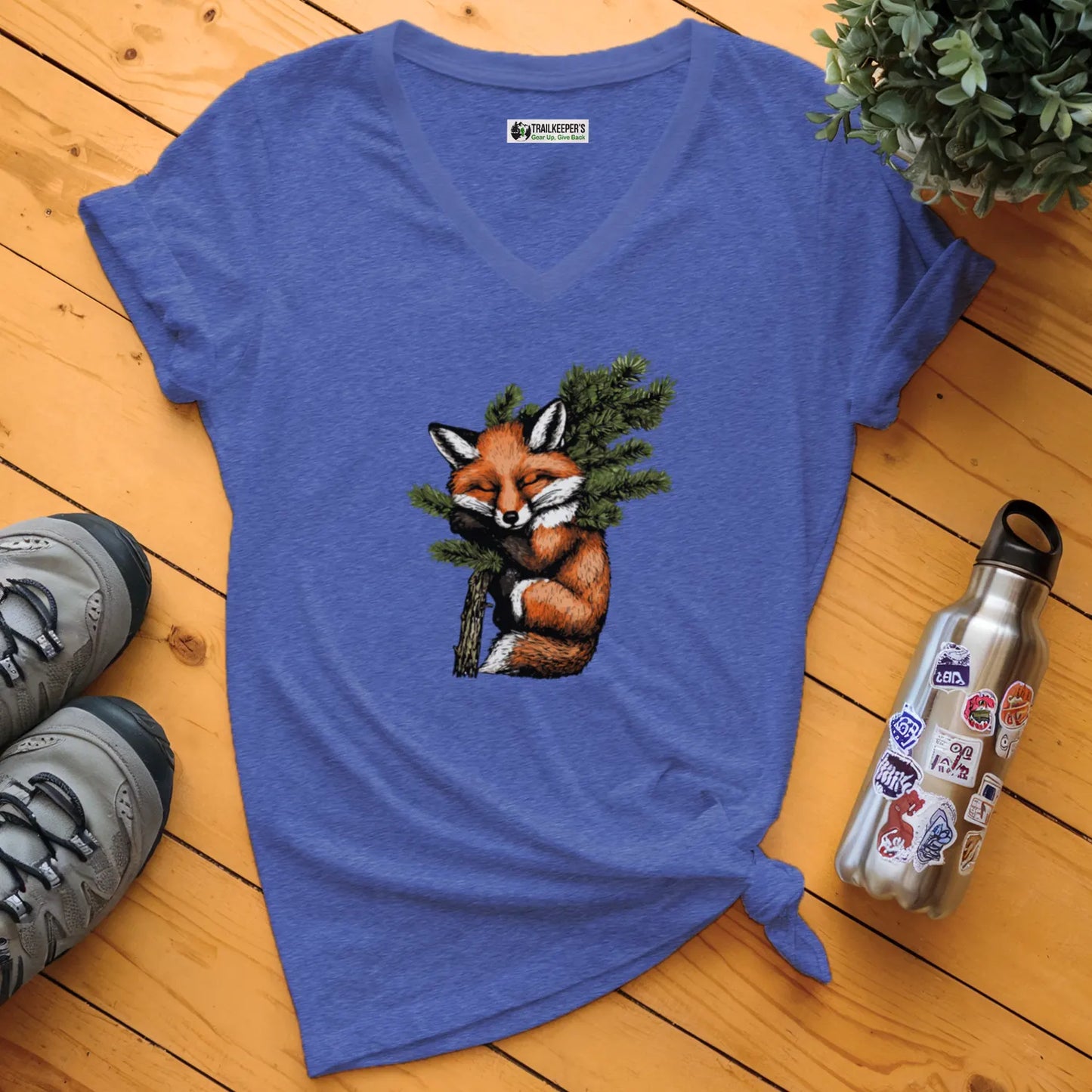 Fox Tree Hugger V-Neck T-Shirt