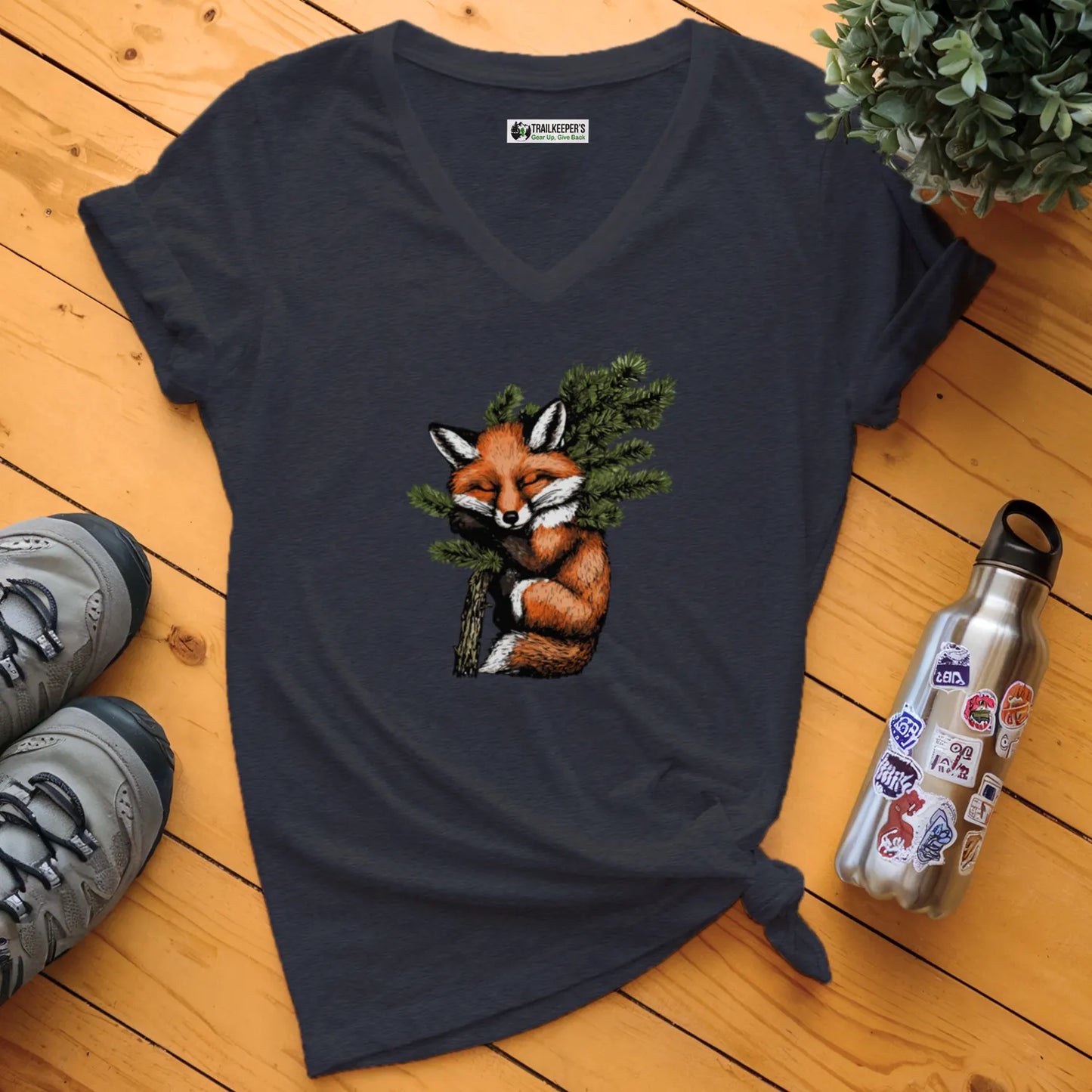 Fox Tree Hugger V-Neck T-Shirt