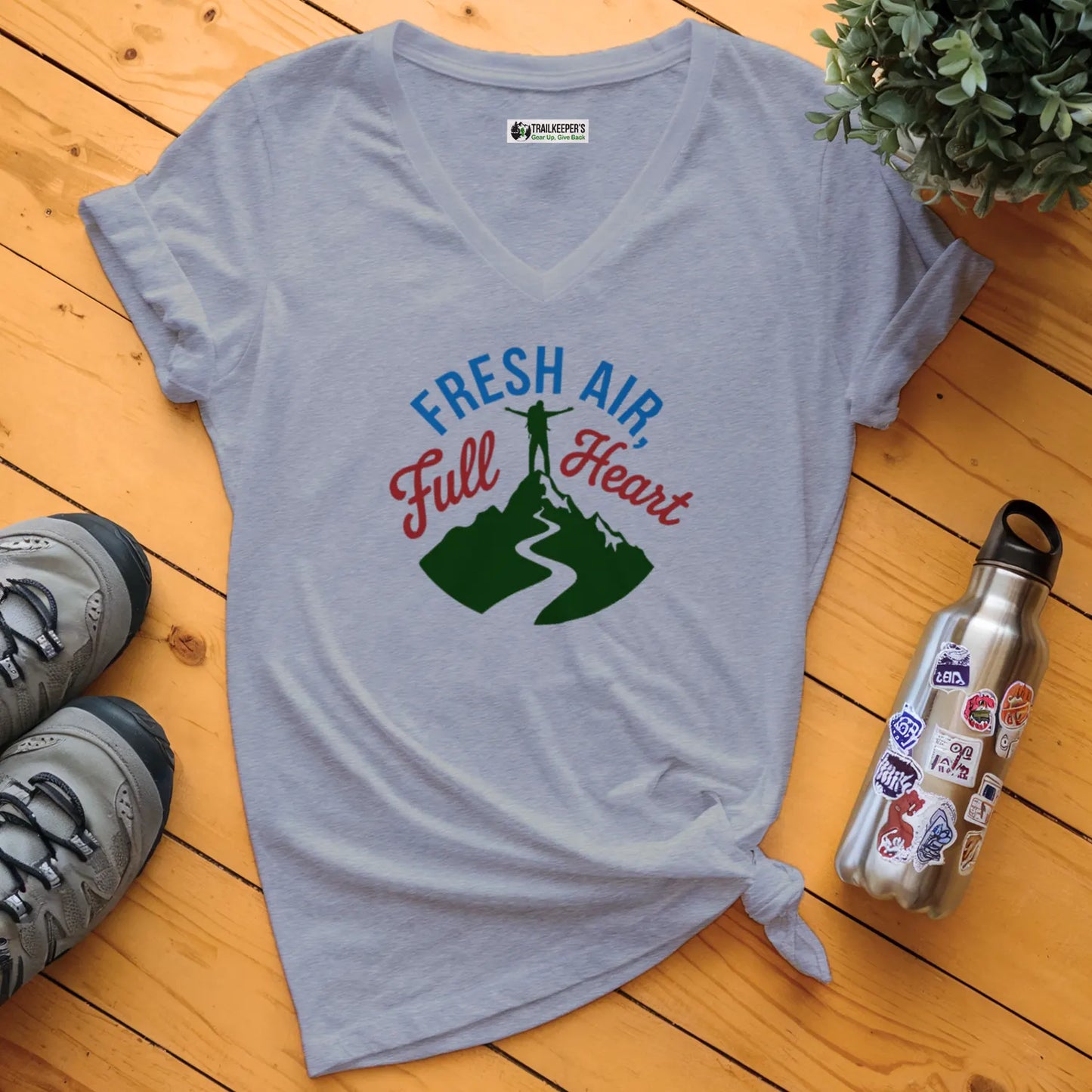 Fresh Air, Full Heart V-Neck T-Shirt