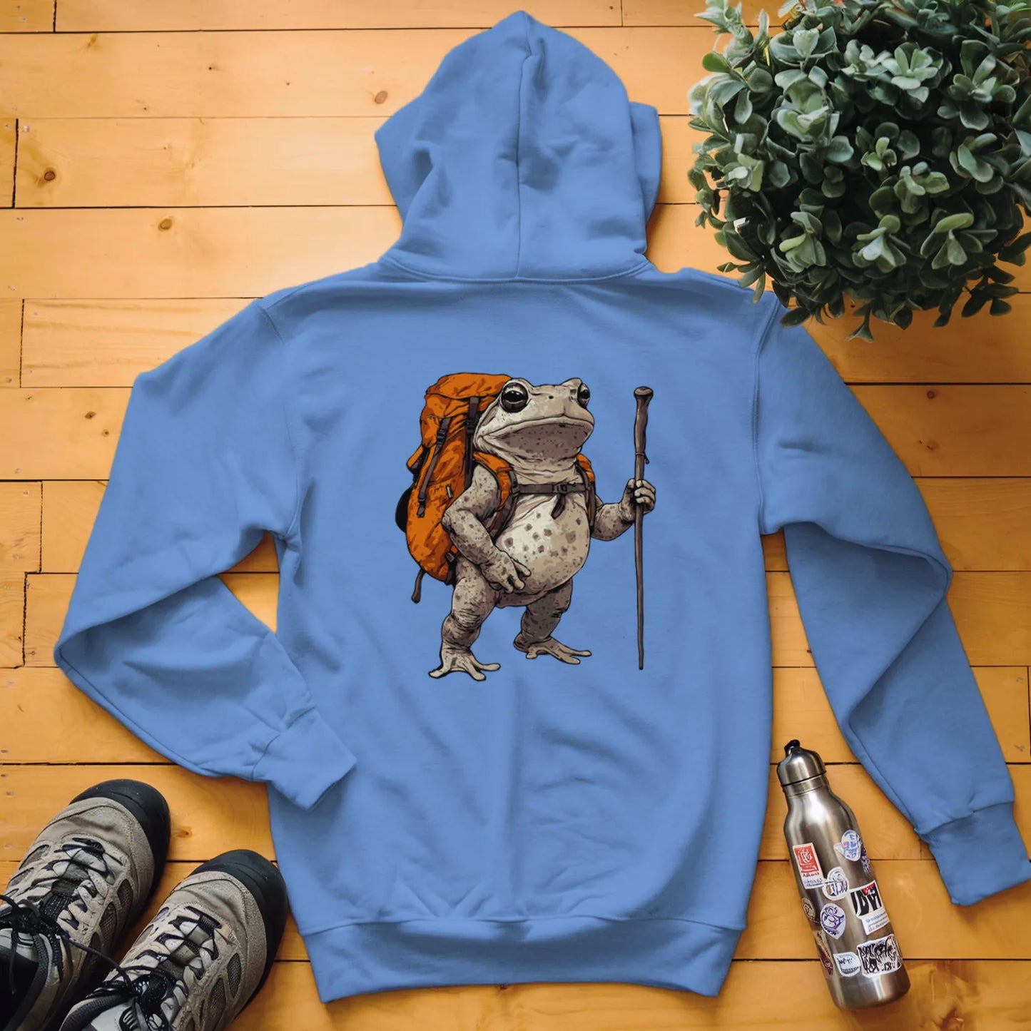 Grey Tree Frog Backpacker Hoodie