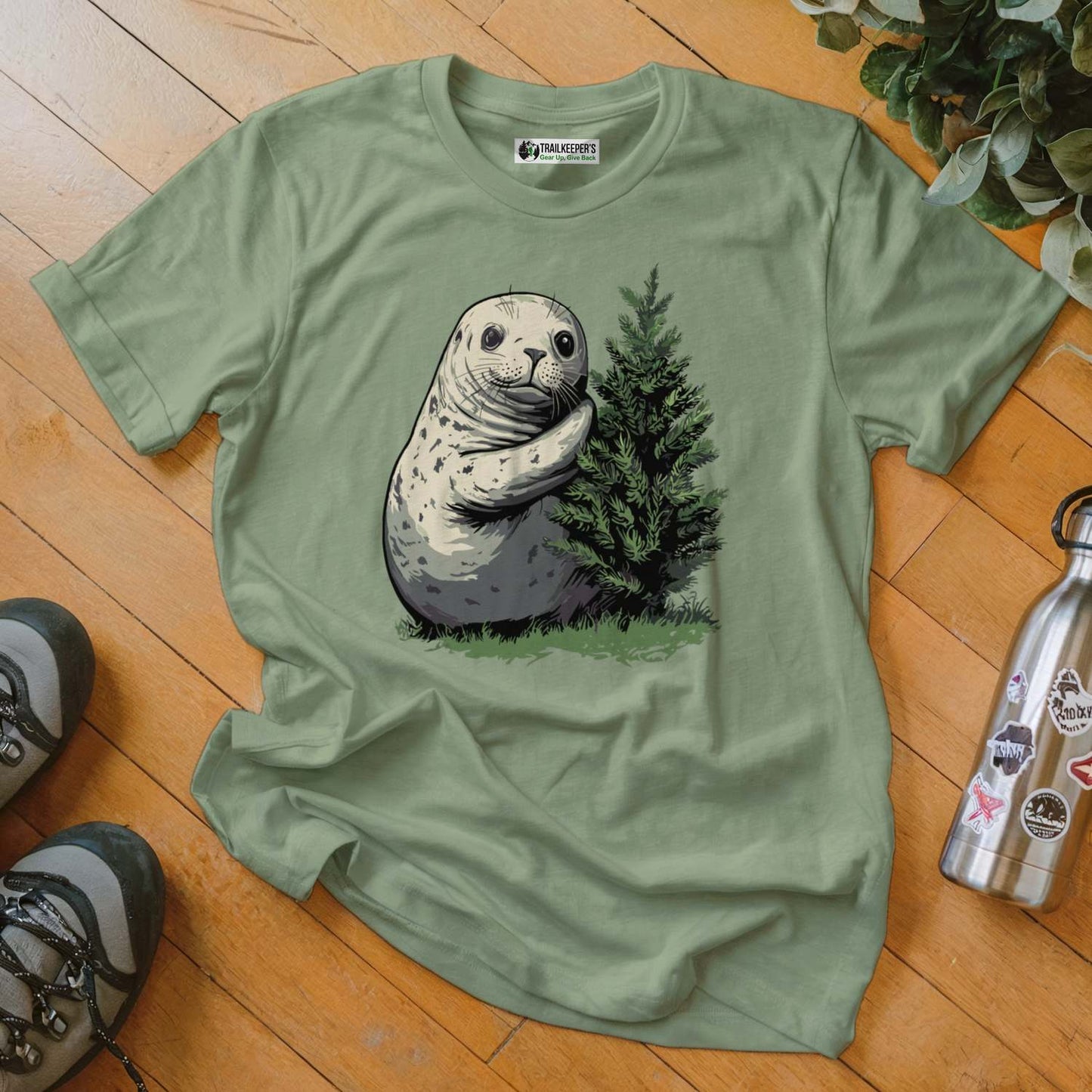Harbor Seal Tree Hugger T-Shirt