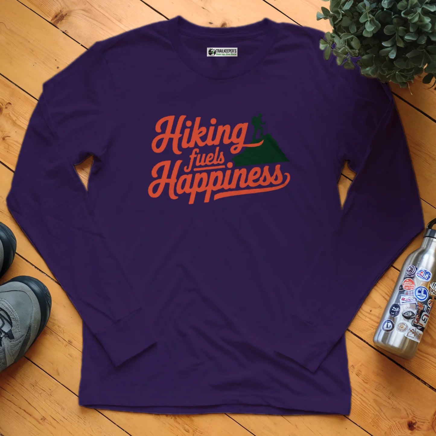 Hiking Fuels Happiness Long Sleeve T-Shirt