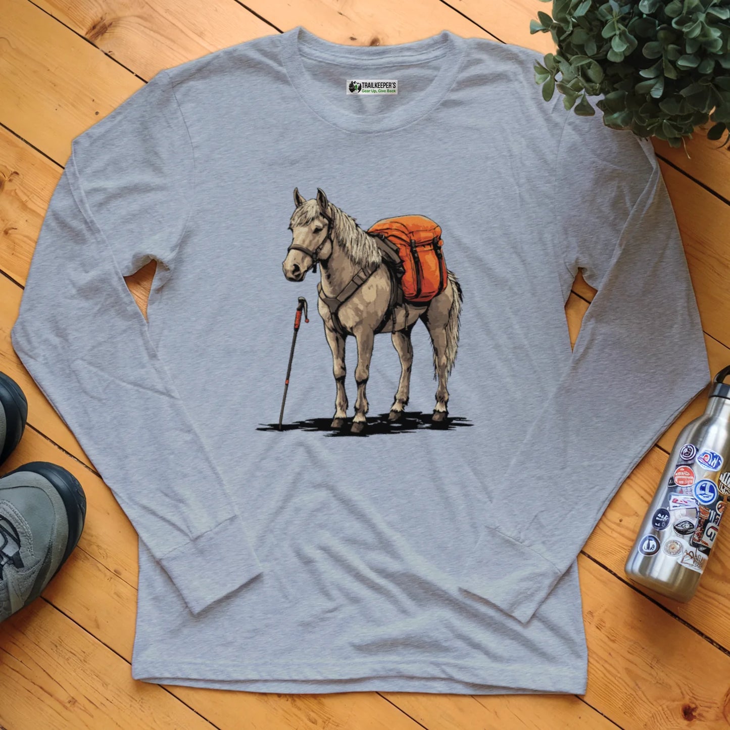 Horse Backpacker Long Sleeve T-Shirt