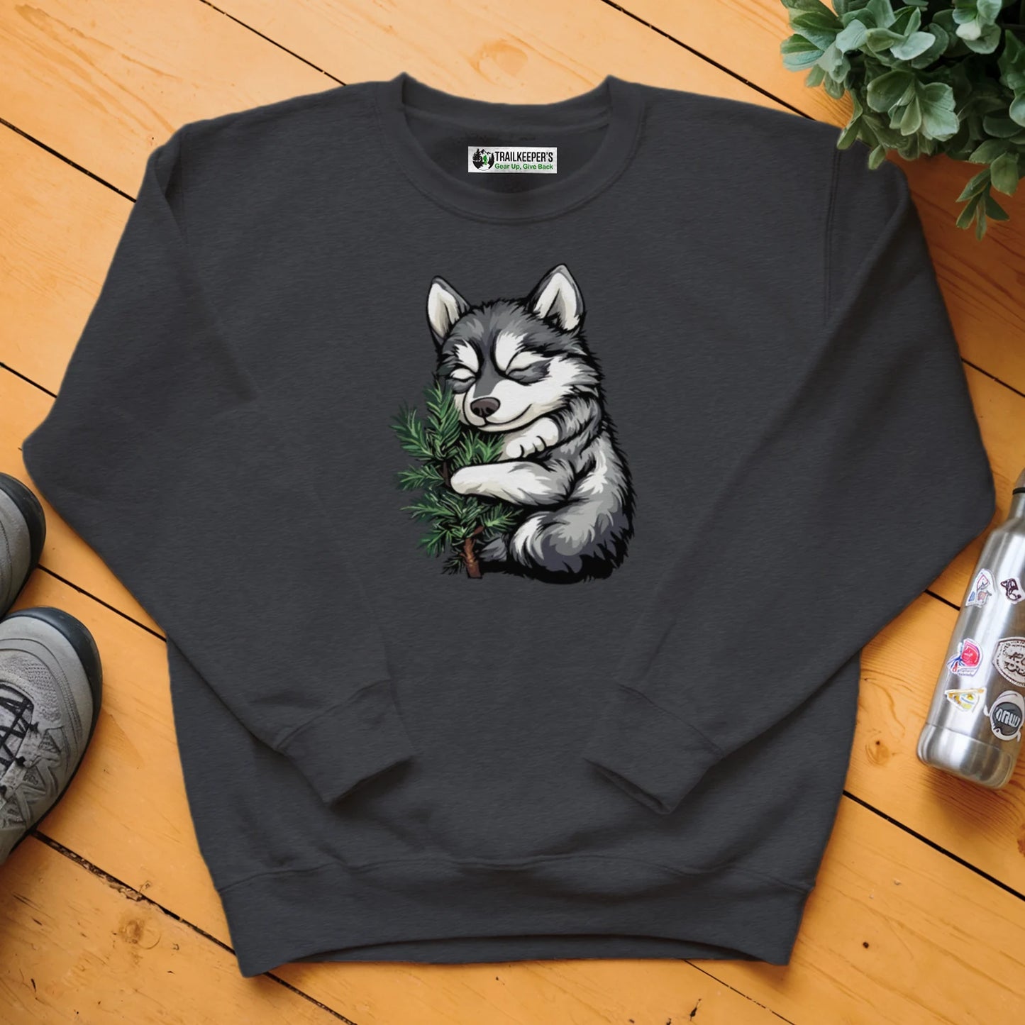 Husky Puppy Tree Hugger Sweatshirt