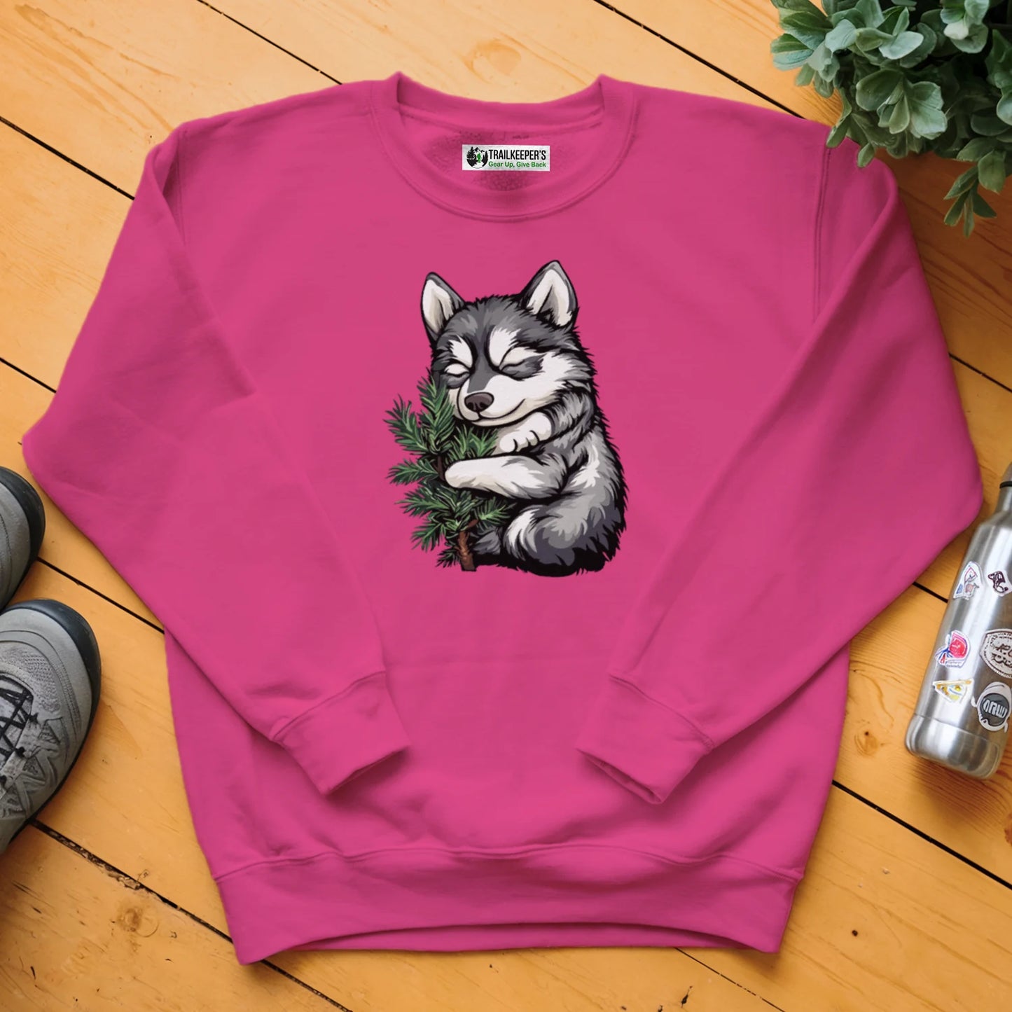 Husky Puppy Tree Hugger Sweatshirt