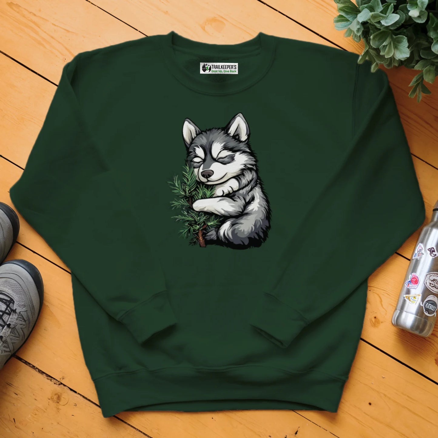 Husky Puppy Tree Hugger Sweatshirt