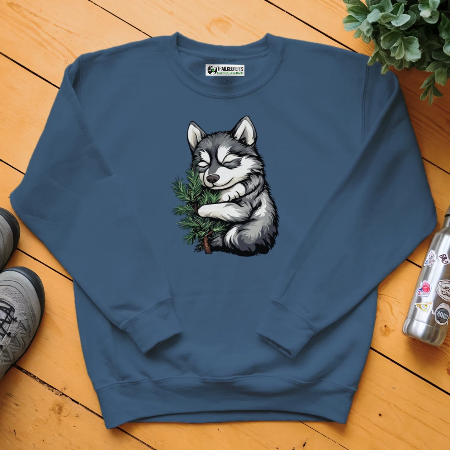 Husky Puppy Tree Hugger Sweatshirt