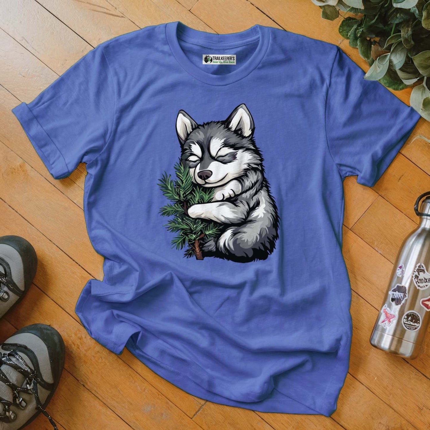 Husky Puppy Tree Hugger T-Shirt