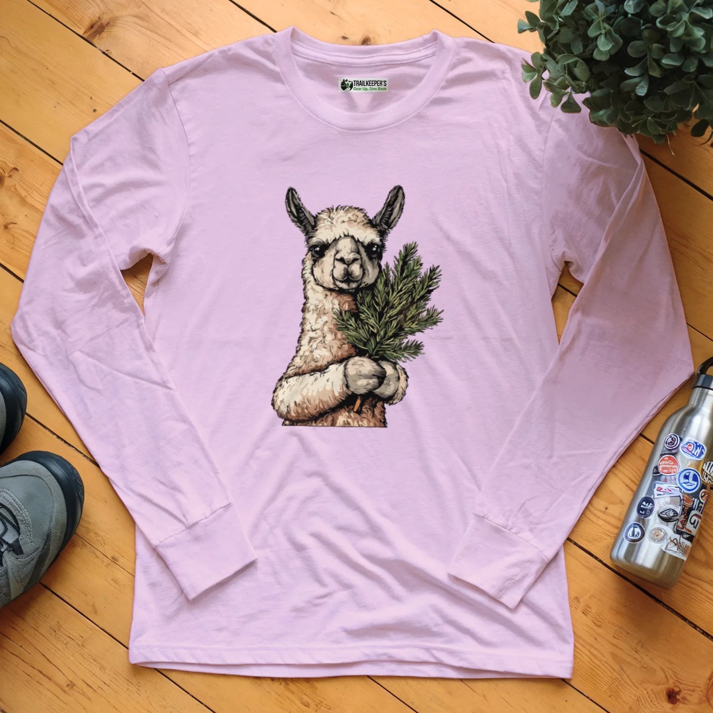 Llama Tree Hugger Long Sleeve T-Shirt